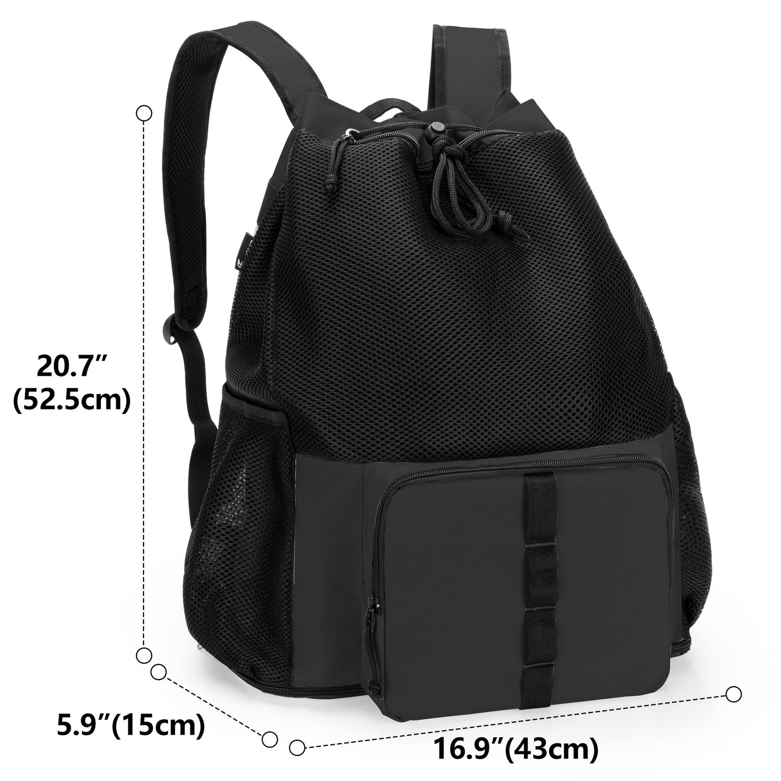 Fasrom Large Mesh Beach Backpack with Zipper Bottom for Men & Women | Breatha…