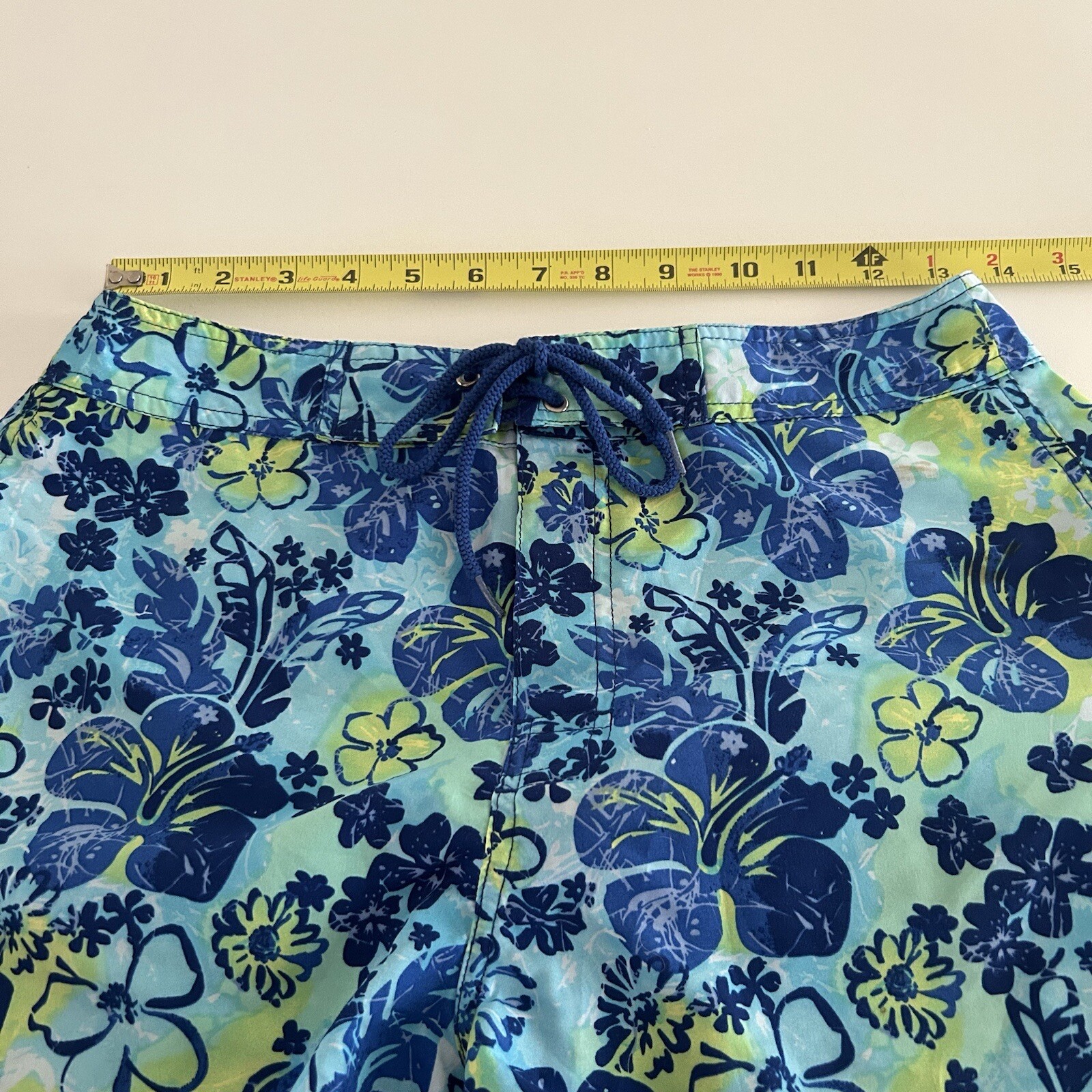 Catalina Ocean Gear S Swimming Board Shorts Floral Pocket Drawstring Nautical Mu