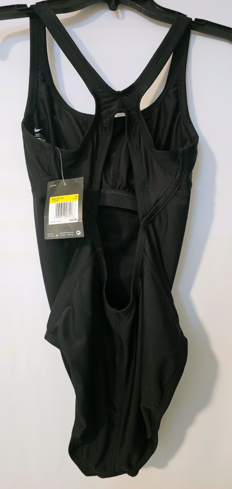 Nike One Piece Competitive Swimming Swimsuit Black Size M Regular Sport Swimwear