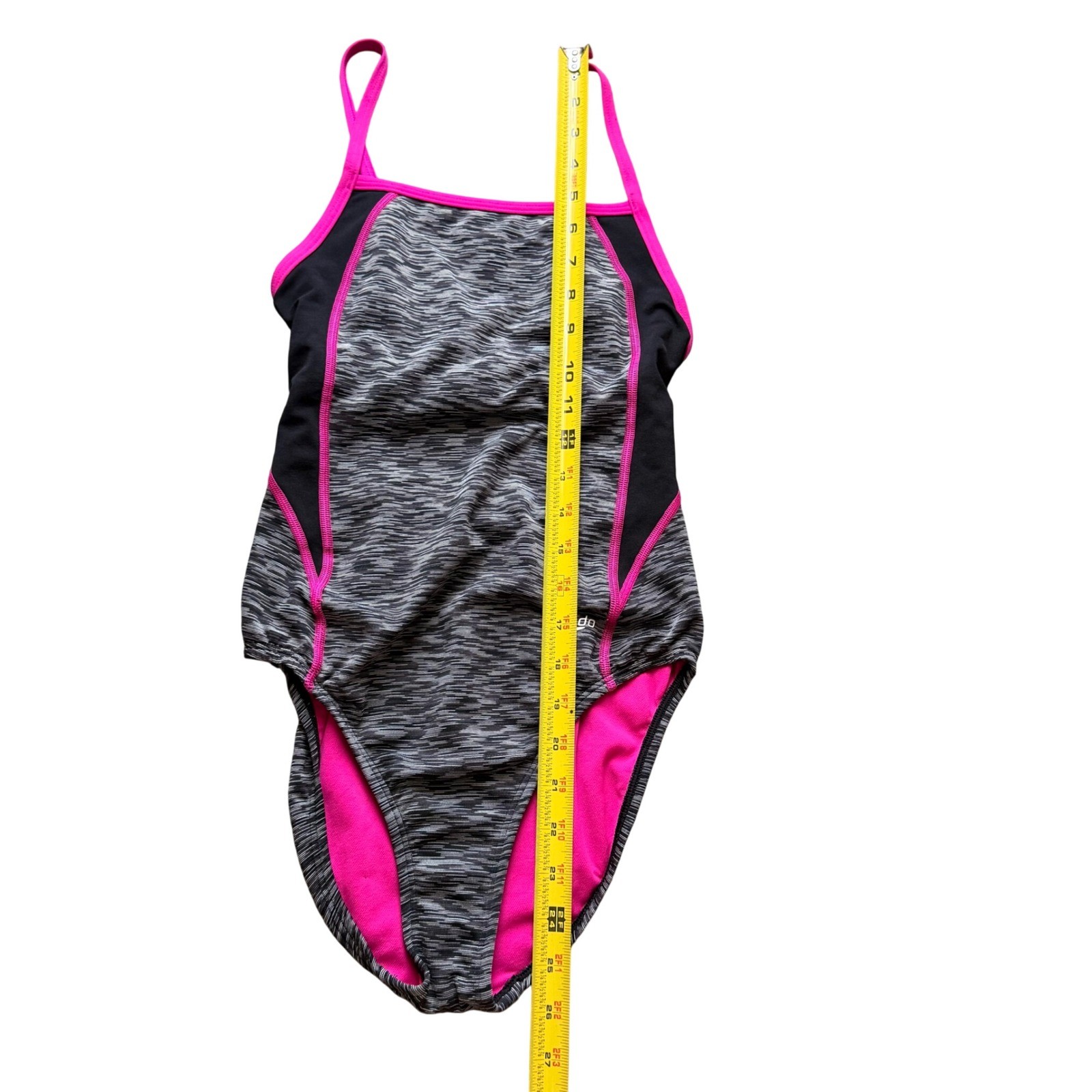 Speedo Endurance Lite Gray and Pink Swimsuit