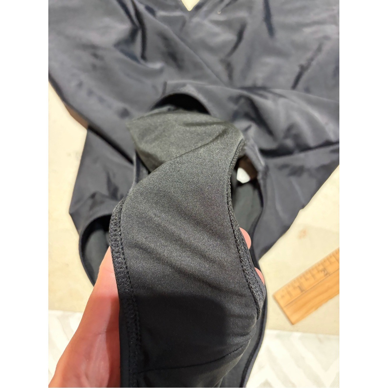 Aerie one piece full coverage black swimsuit large