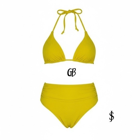 NWT: GB (Gianni Bini) Vibrant Yellow 2 pc Bikini set- Large