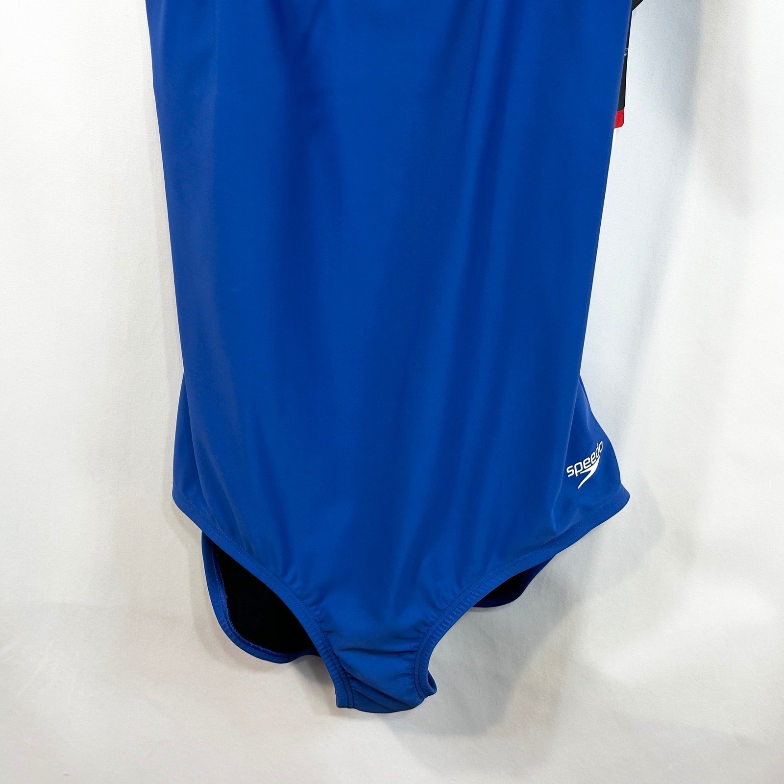 Speedo Endurance+ Size 12 Swimsuit Blue One Piece UPF 50+ Modest Cut NWT 888