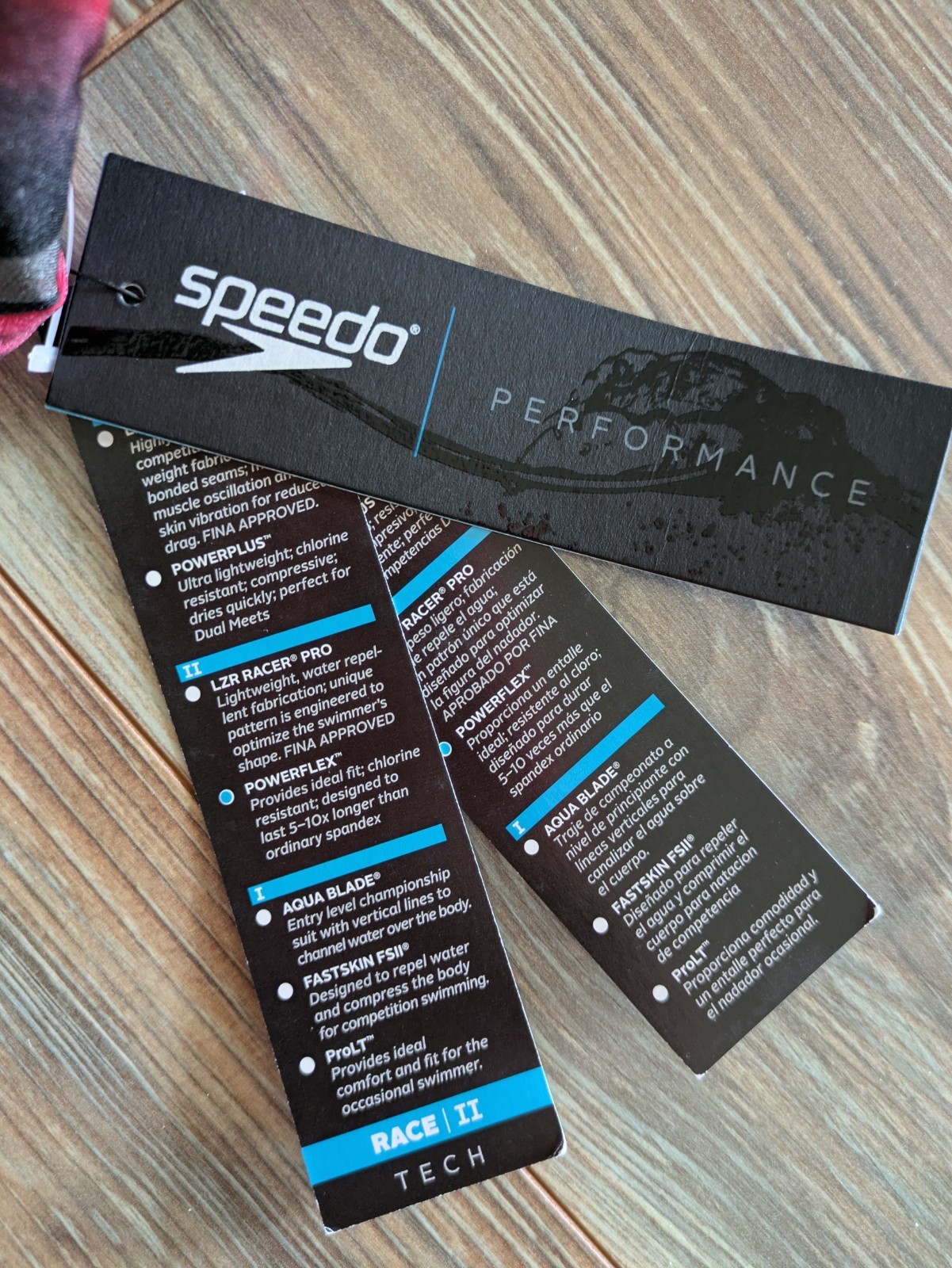 Speedo Performance Race Tech II Crossback One Piece Swimsuit Red Black 30