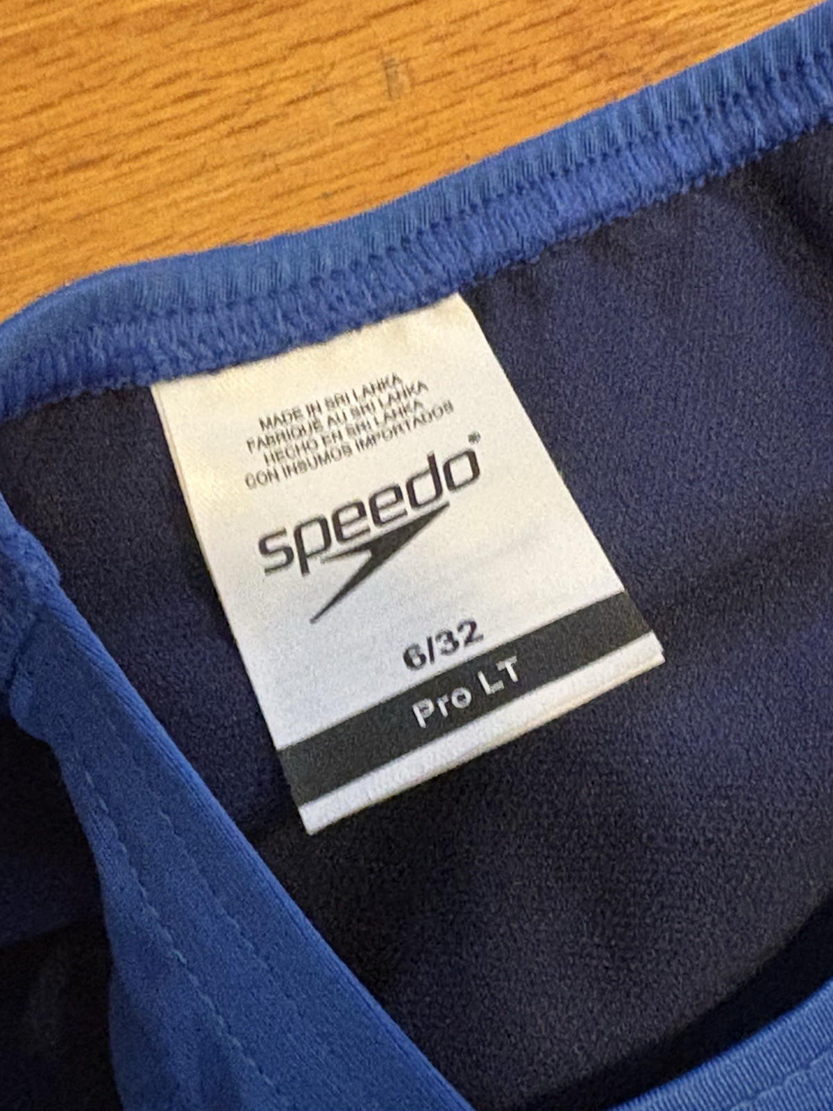 Speedo Team Blue One Piece Competitive Super Pro Back Swimsuit 6/32 Polyester