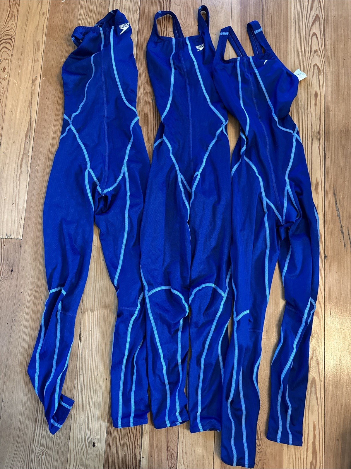 Speedo Competitive Fastskin One-Piece Racing Swimsuit Back Zip Lot 3 Size 26