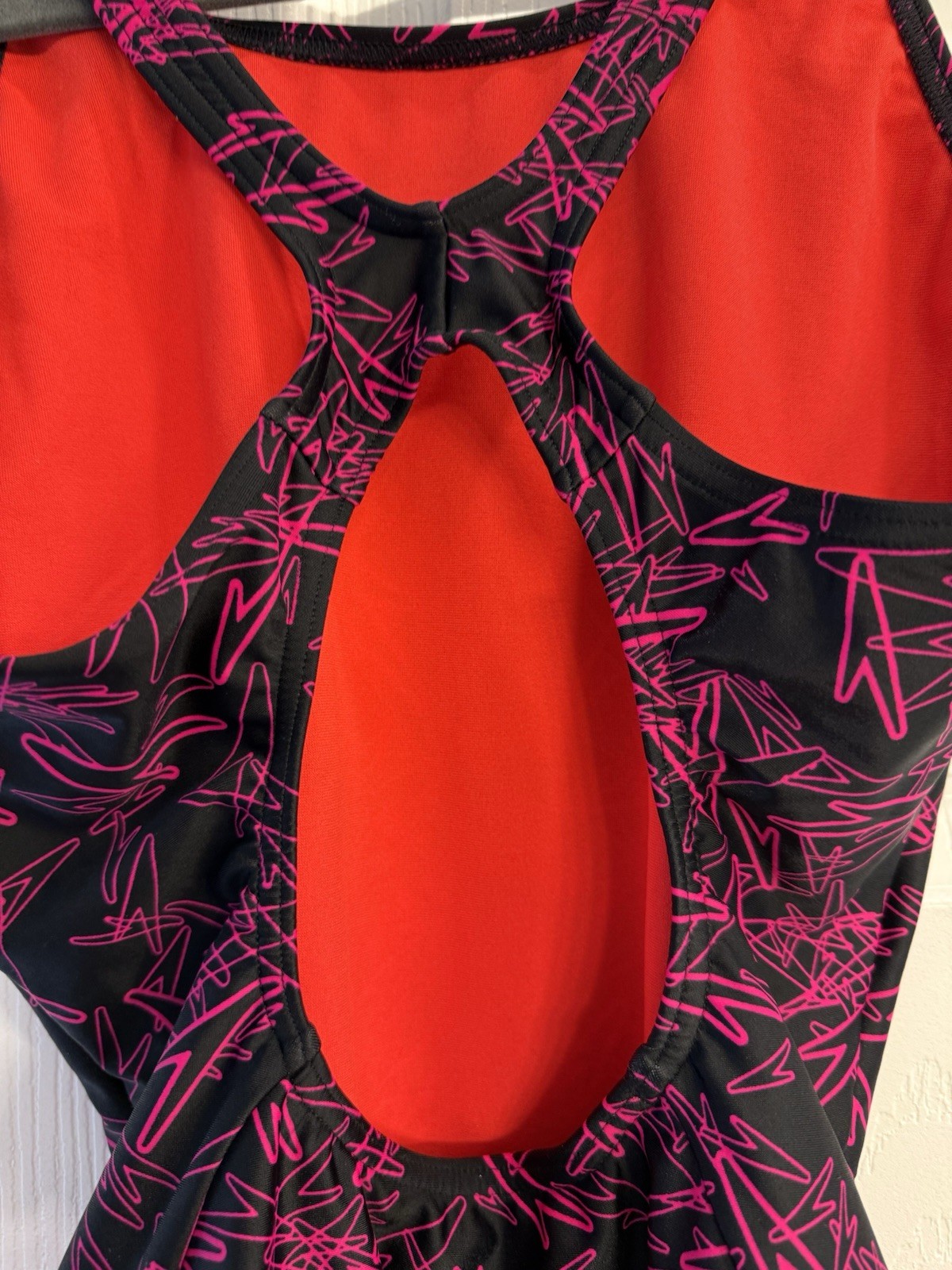 Speedo Women’s Boom Allover Muscleback Swimsuit Purple Red AUS14
