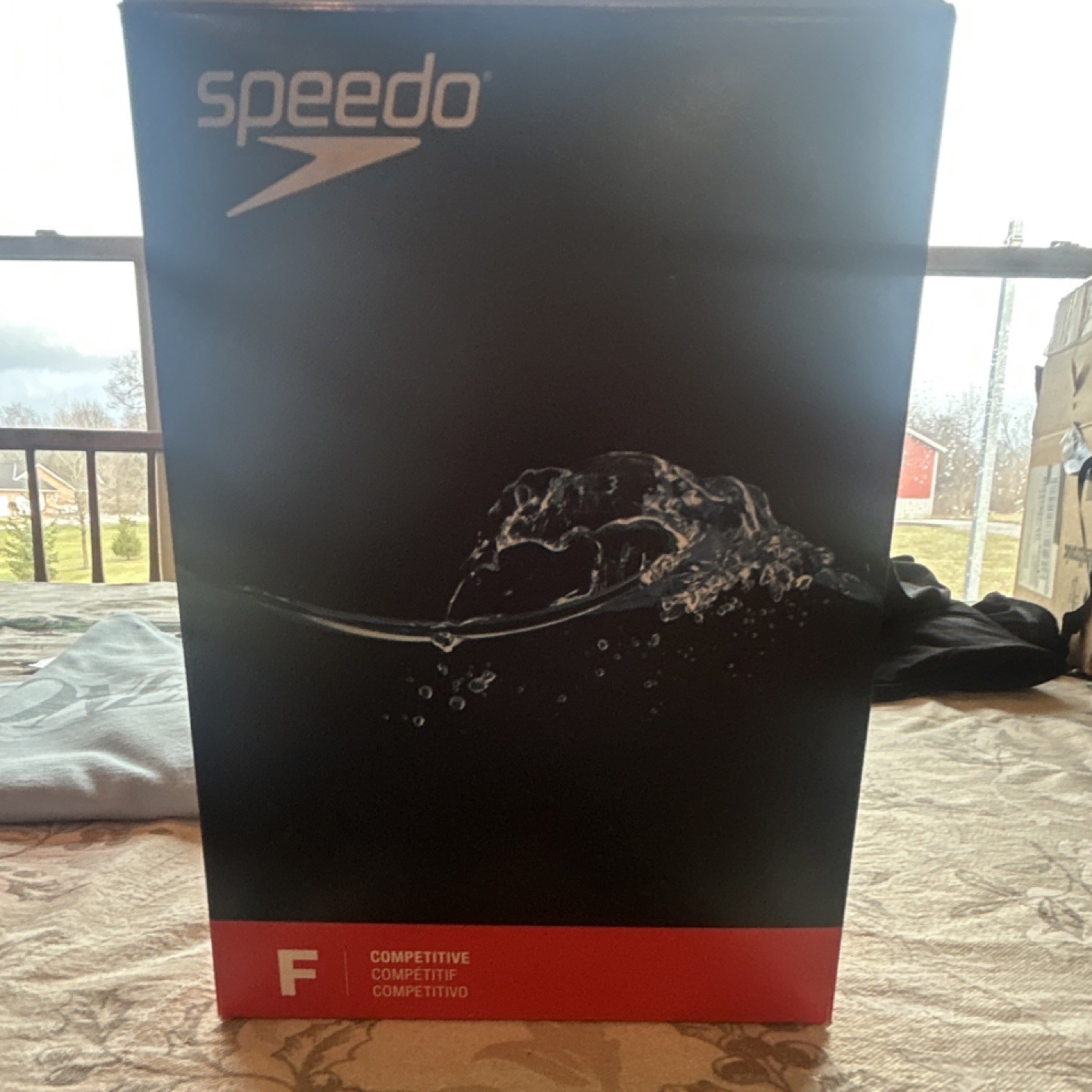 Speedo Competitive One Piece Skimpy Thin Strap Swimsuit Black 30