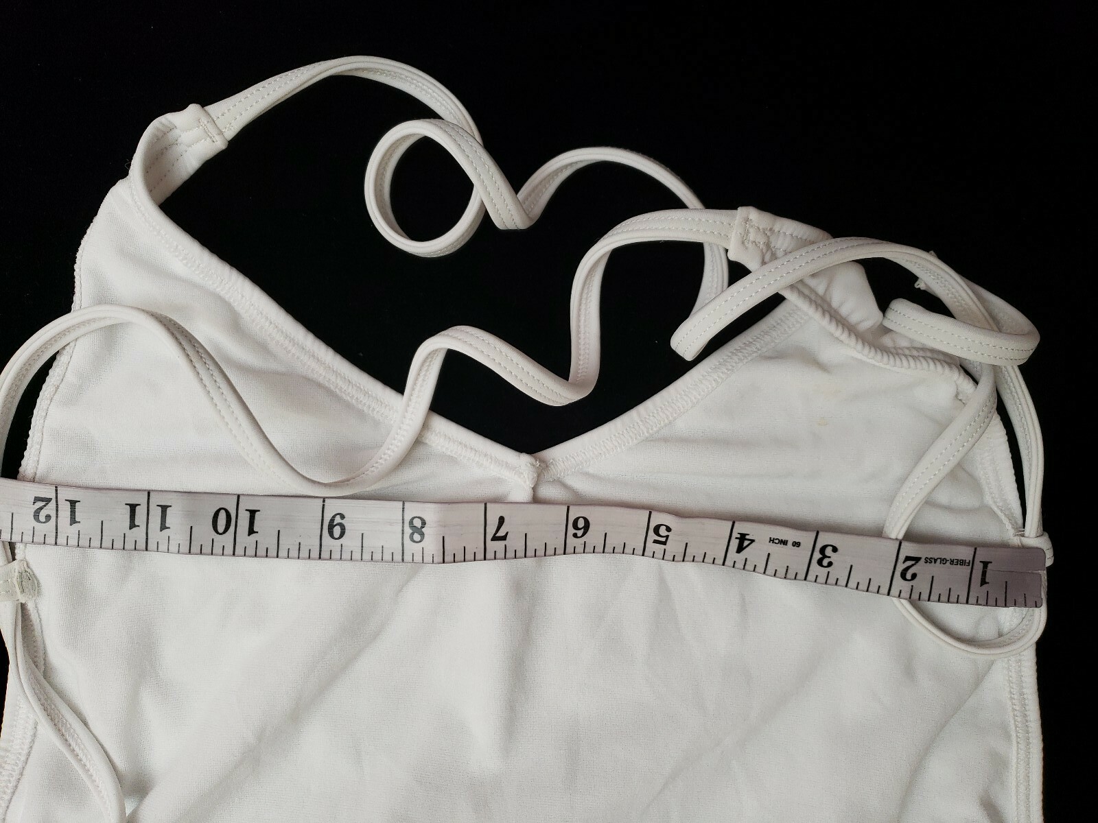 LOLA & LAMAR Women’s swimwear One Piece Size Large White Crosed Back NWT #CB9