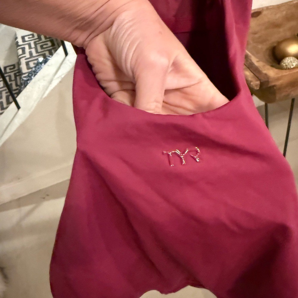 TYR Maroon Racerback One Piece Swimsuit Athletic Training Burgundy Likely M