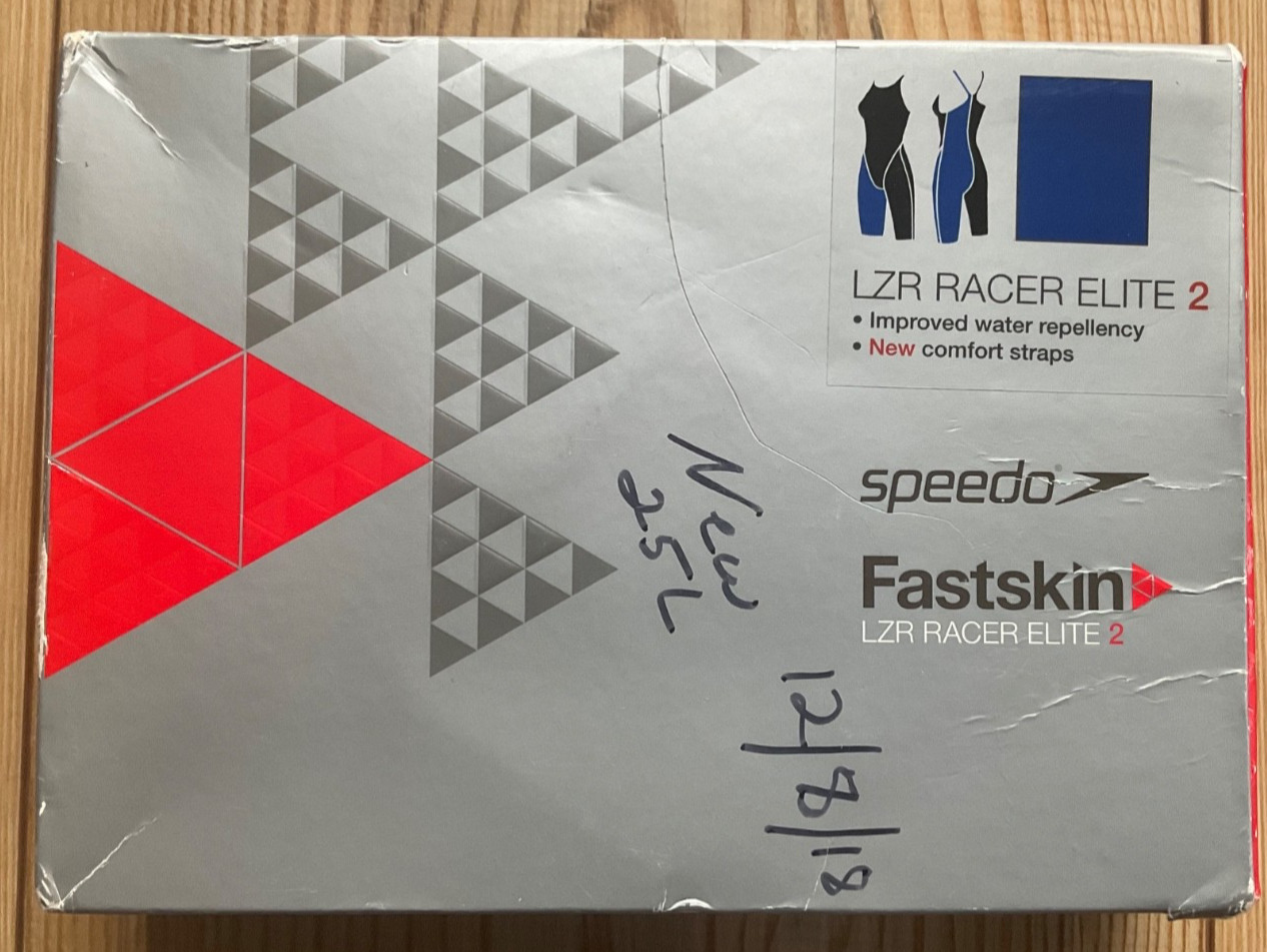 NIB Speedo Fastskin LZR Racer Elite 2 Competitive Swimsuit Women EU 25L US 2L