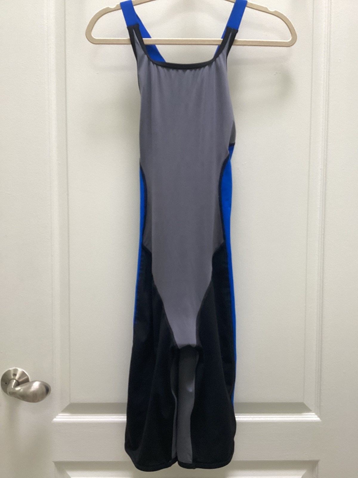 SPEEDO Power Plus Kneeskin, Competitive Racing Swimwear Black & Blue, size 14/40