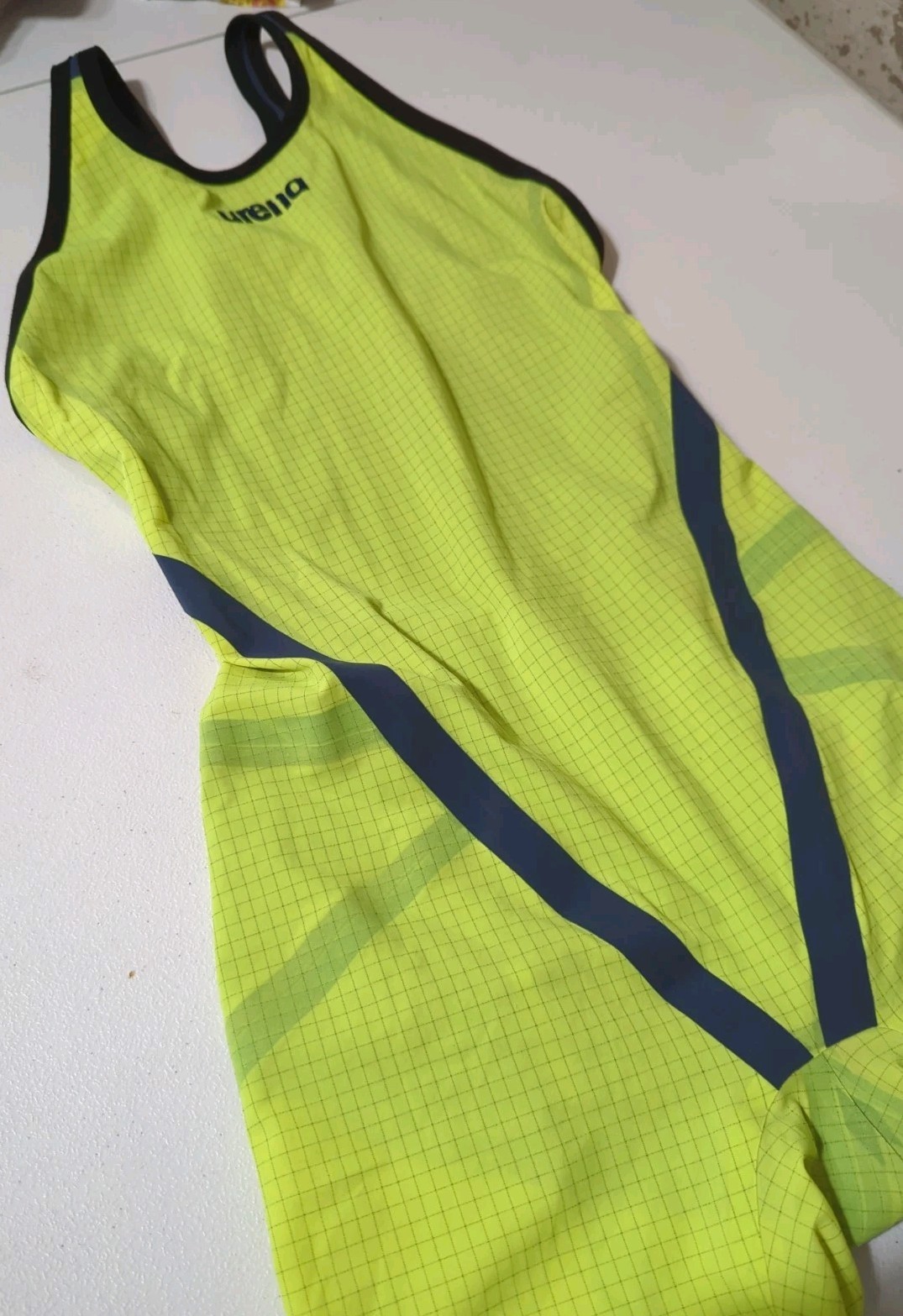 Arena Powerskin Carbon Flex Open Back Kneeskin Fluo Green Size 32