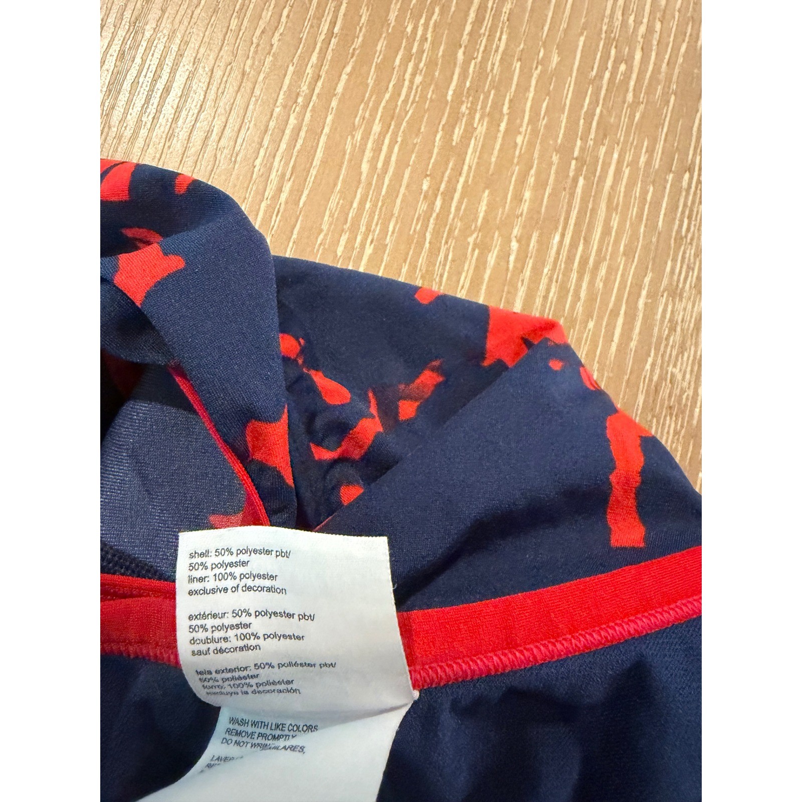 Speedo Endurance+ Girls One Piece Swimsuit Size 6/32 Navy Red Competition