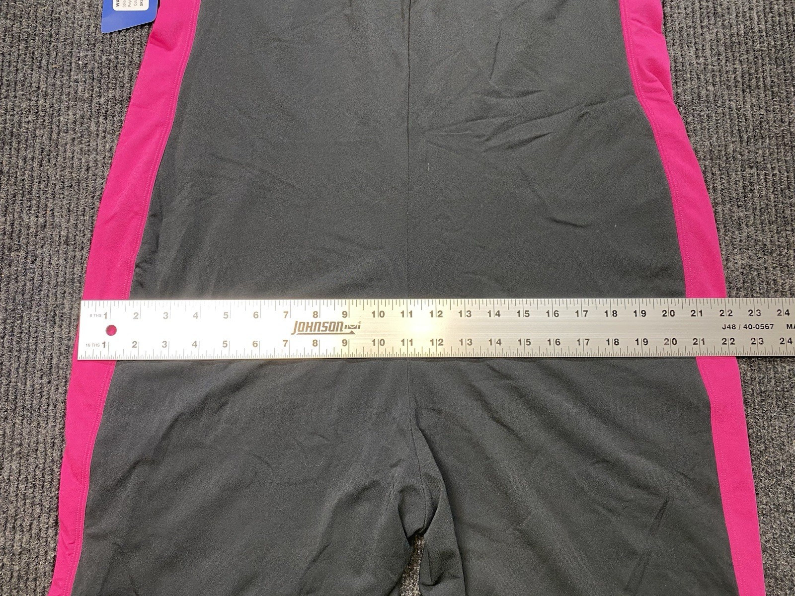 WATERPRO Splice Unitard Poly/PBT Competitive Swimwear Black/Pink Size 24