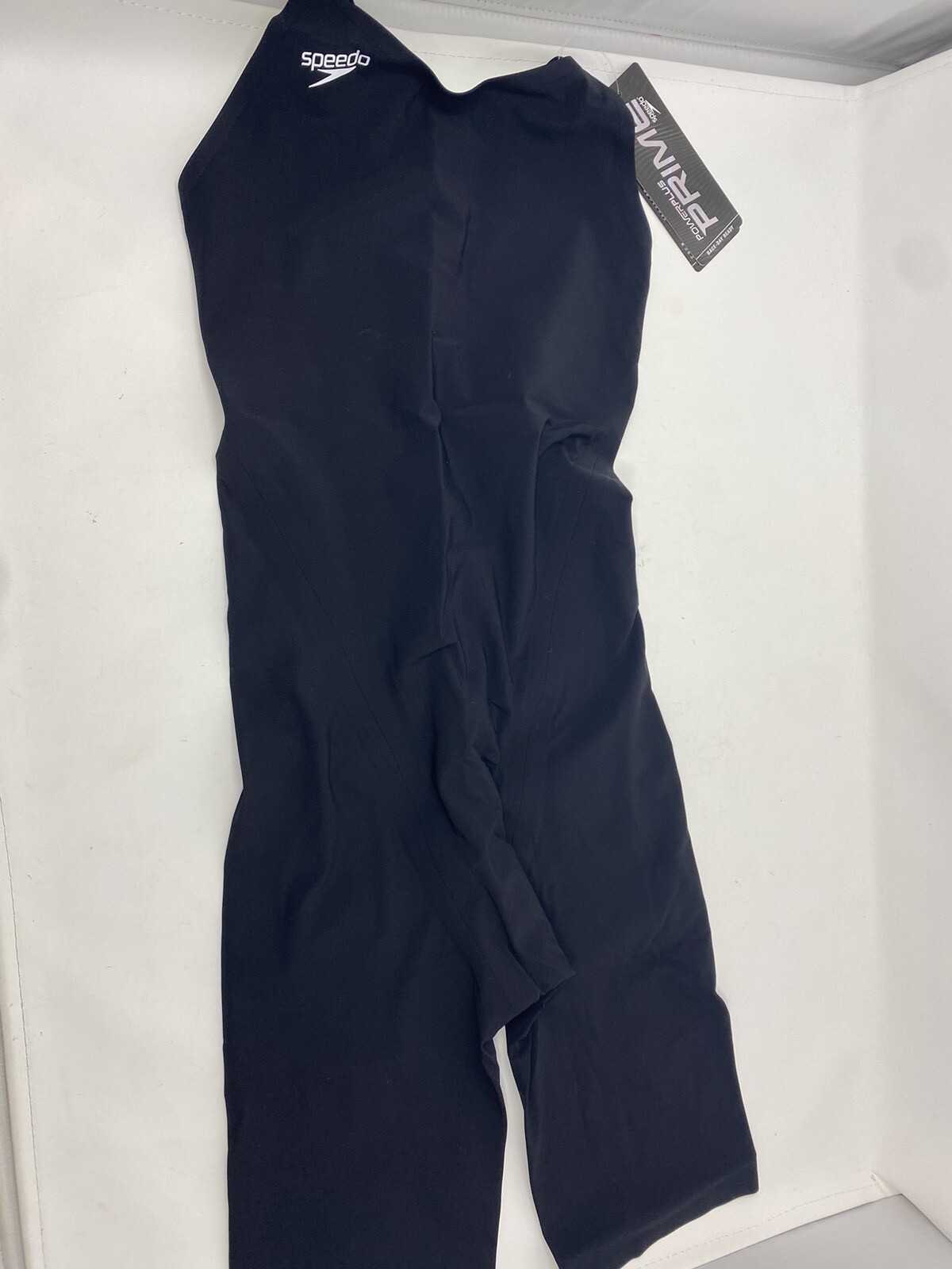 Speedo 20 Female Swimsuit Powerplus Racing Performance Kneeskin Black NWT