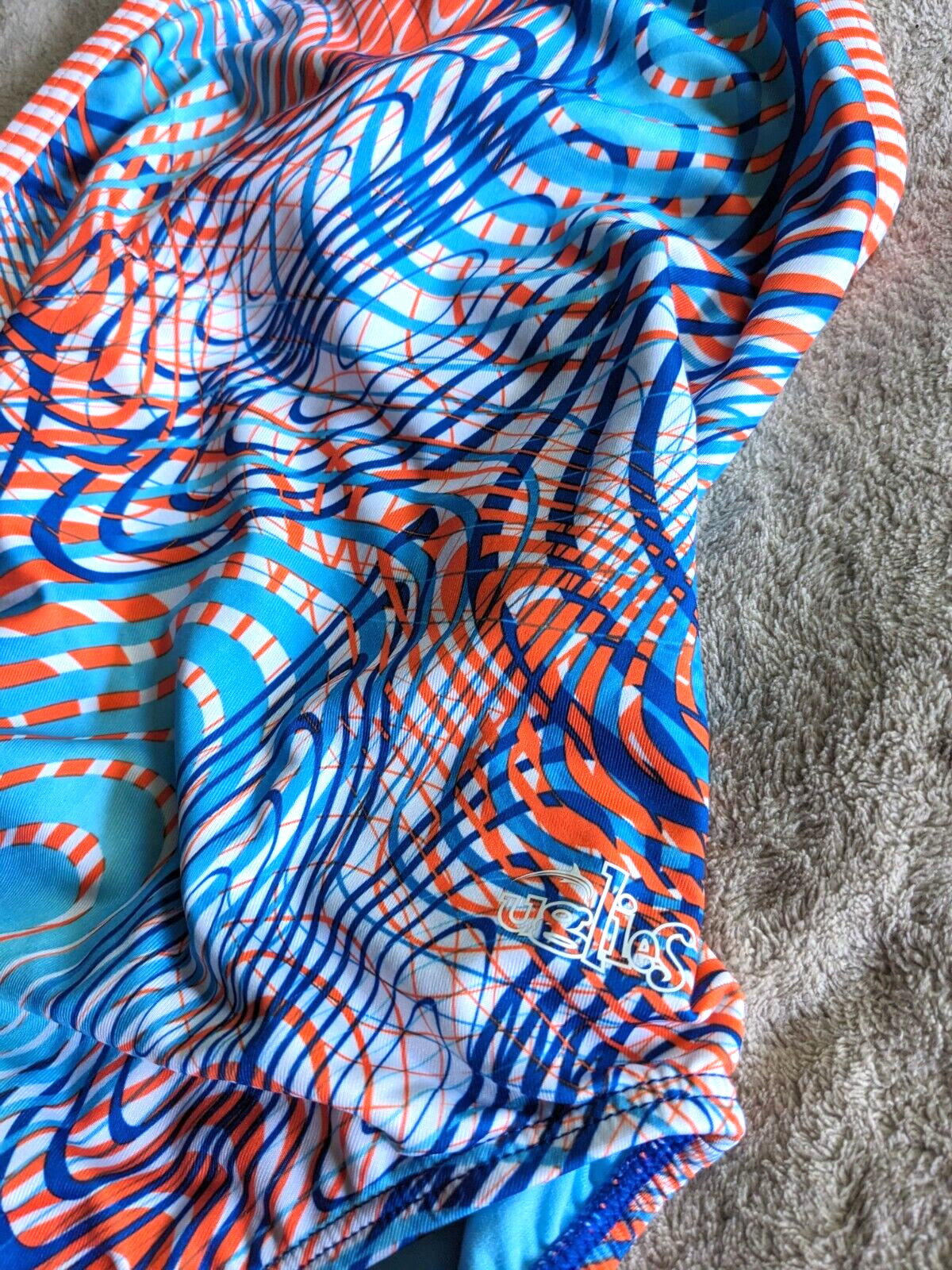 DOLFIN UGLIES One Piece Swimsuit Womens Sz 28 Blue Orange White NWOT NEW