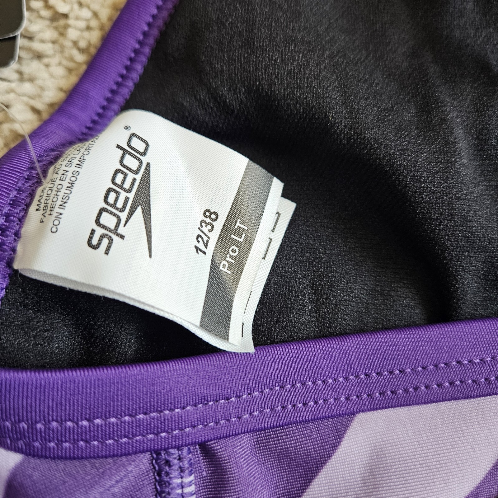 Speedo 8002411502 12/38 St Vortex Maze Flyback 1Pc Team Purple 12/38 NEW