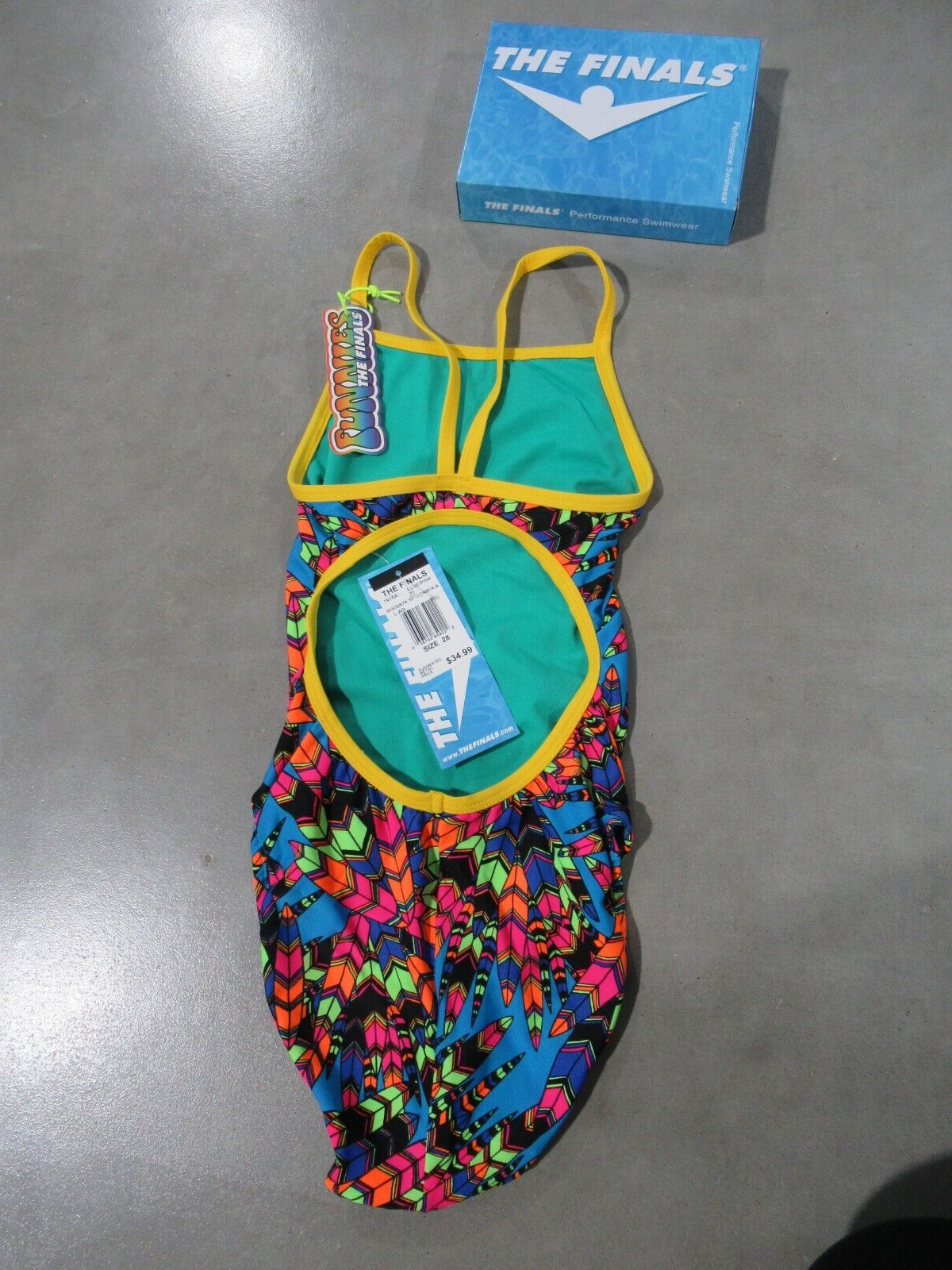 TYR The Finals Woodstck Size 28 Blue Pink *NWT*