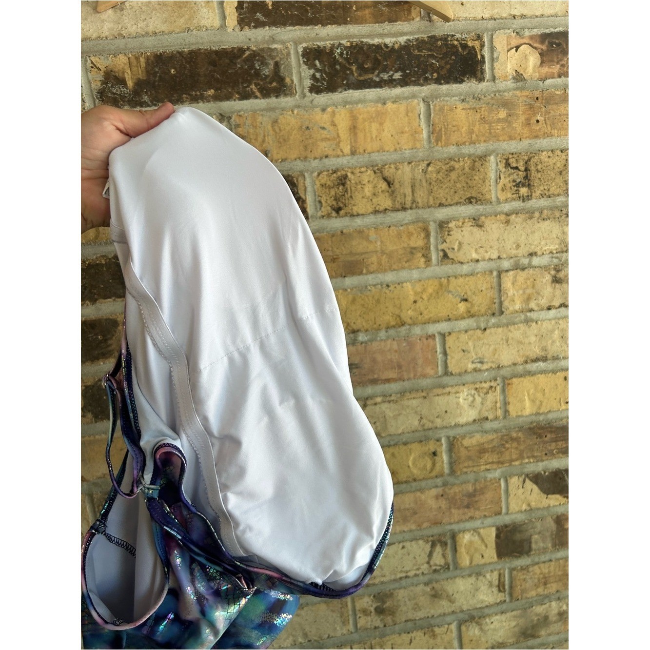 2XL Watercolor Scale Mermaid One Piece Swimsuit