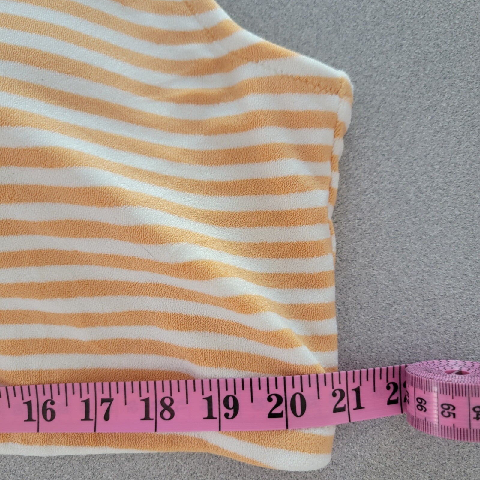 Old Navy Orange & Cream Striped Swim Top Beach Vacation V-Neck 4X Soft Material