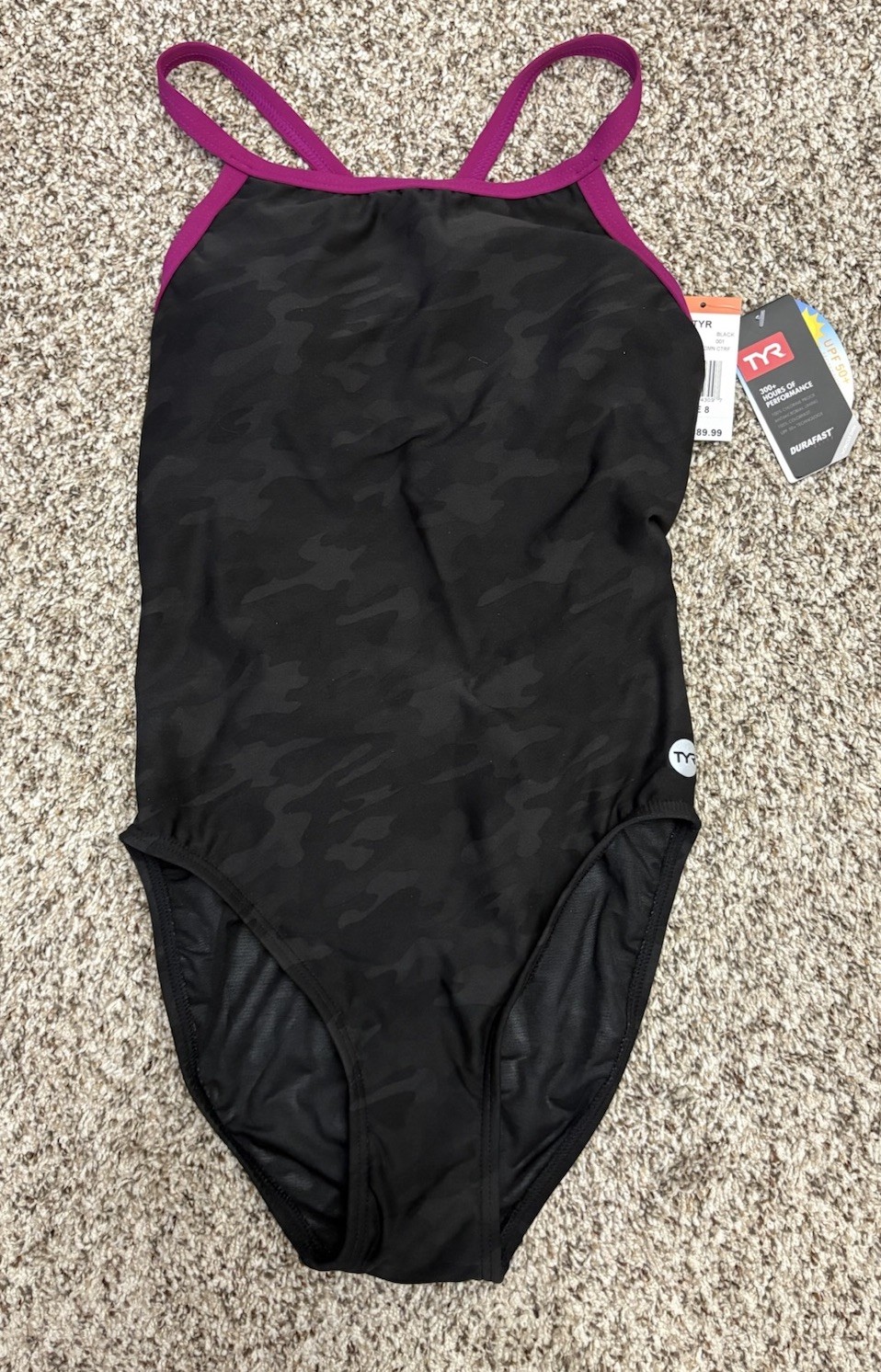 TYR Women’s Durafast One Piece Diamondfit Swimsuit Controlfit Size 8 (G11-22)