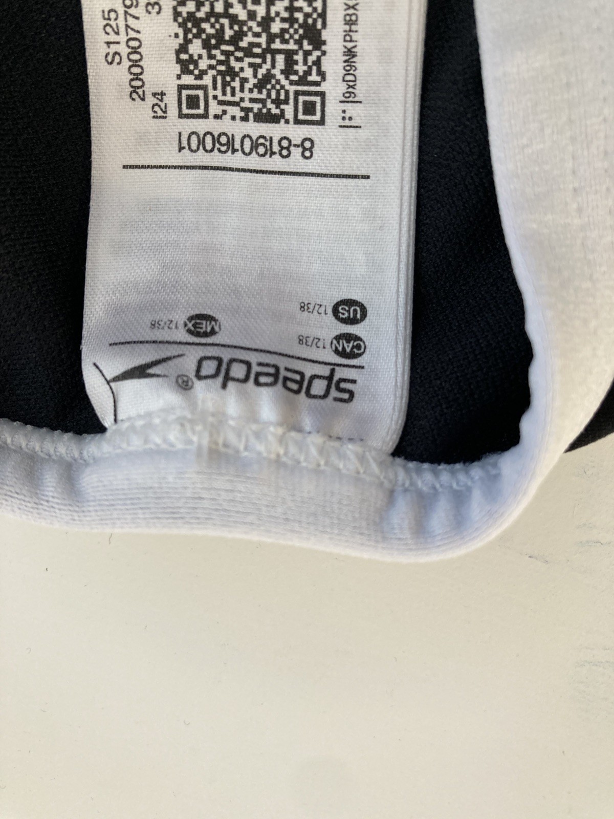 NWT Speedo Women’s Swimsuit One Piece Endurance+ Flyback Black White 10/36 12/38