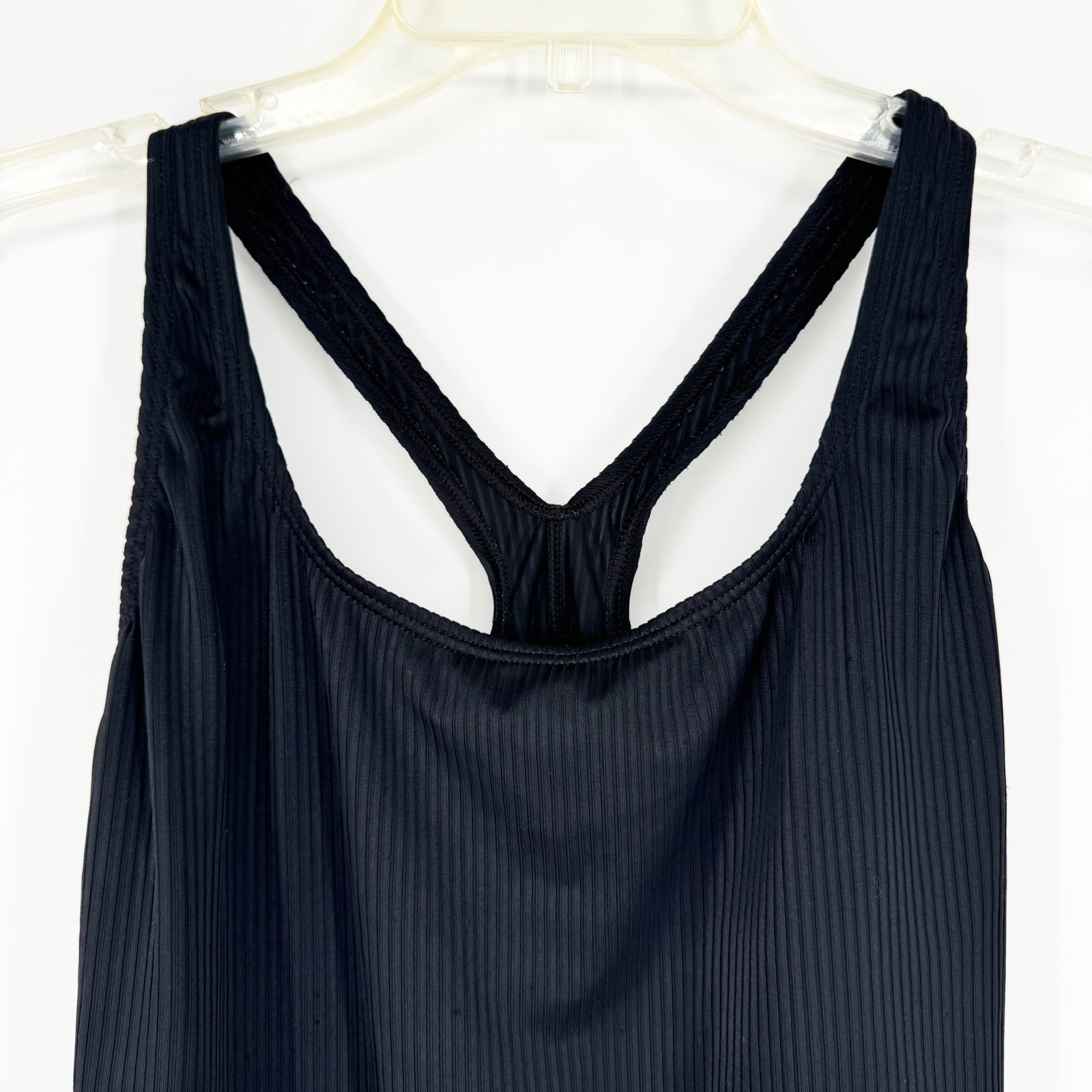Speedo Ultraback One Piece Ribbed Swimsuit Black Plus Sz XXL Swim Sporty Modest