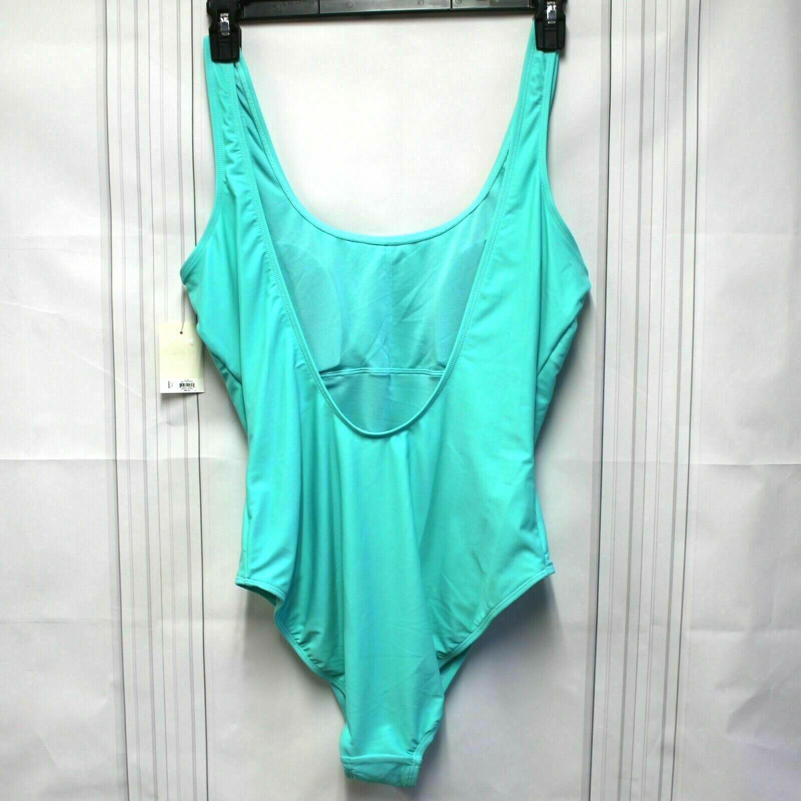 NWT SO XL Women One-Piece Swim Suit Bathing Suit Aqua Pink Size 16-18