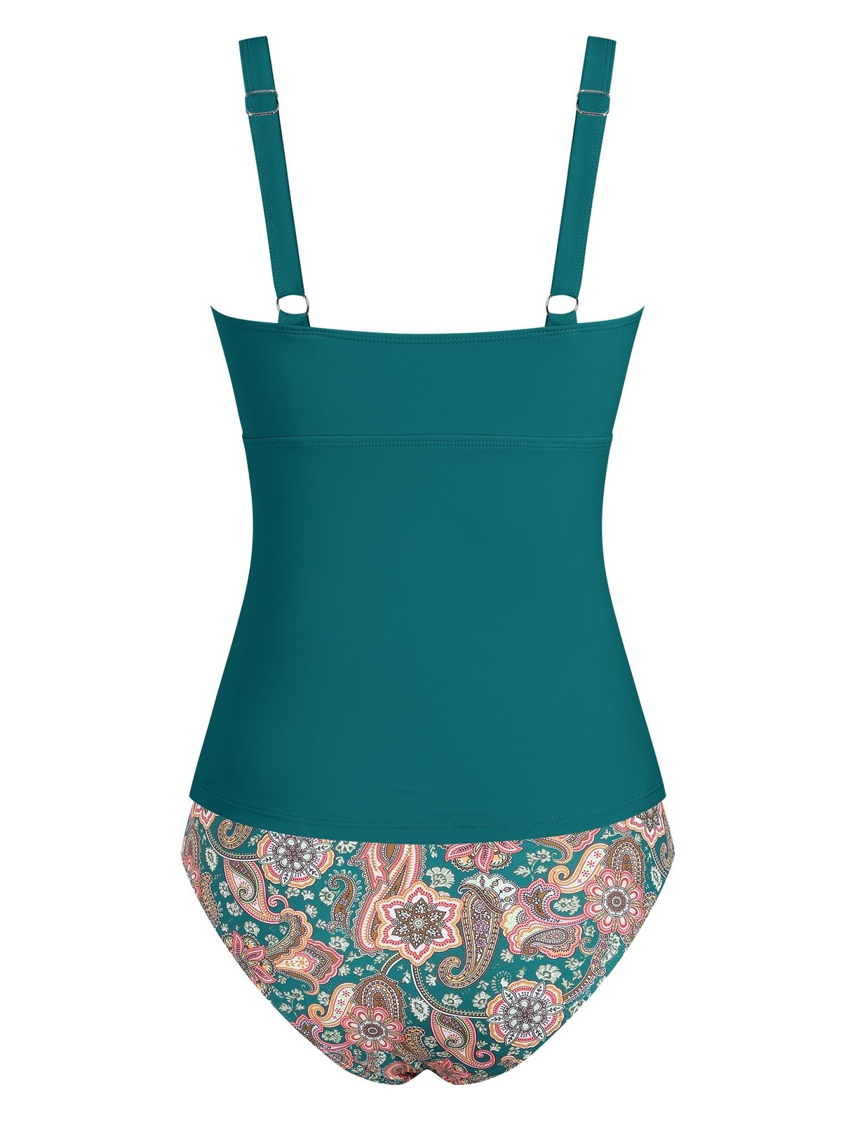 ZAFUL Tankini Swimsuits for Women Tummy Control High Waisted Twist Front Ruch…