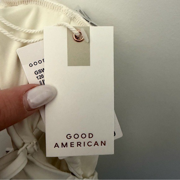 Good American Show Off One Piece Swimsuit White