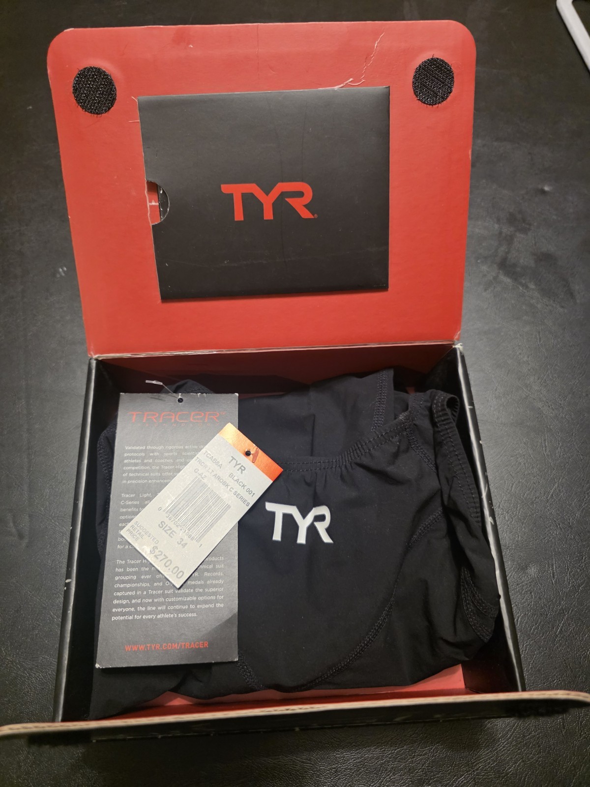 TYR Tracer Lt Aeroback C series Size 34 Swimsuit Racing speedsuit Pre-Owned