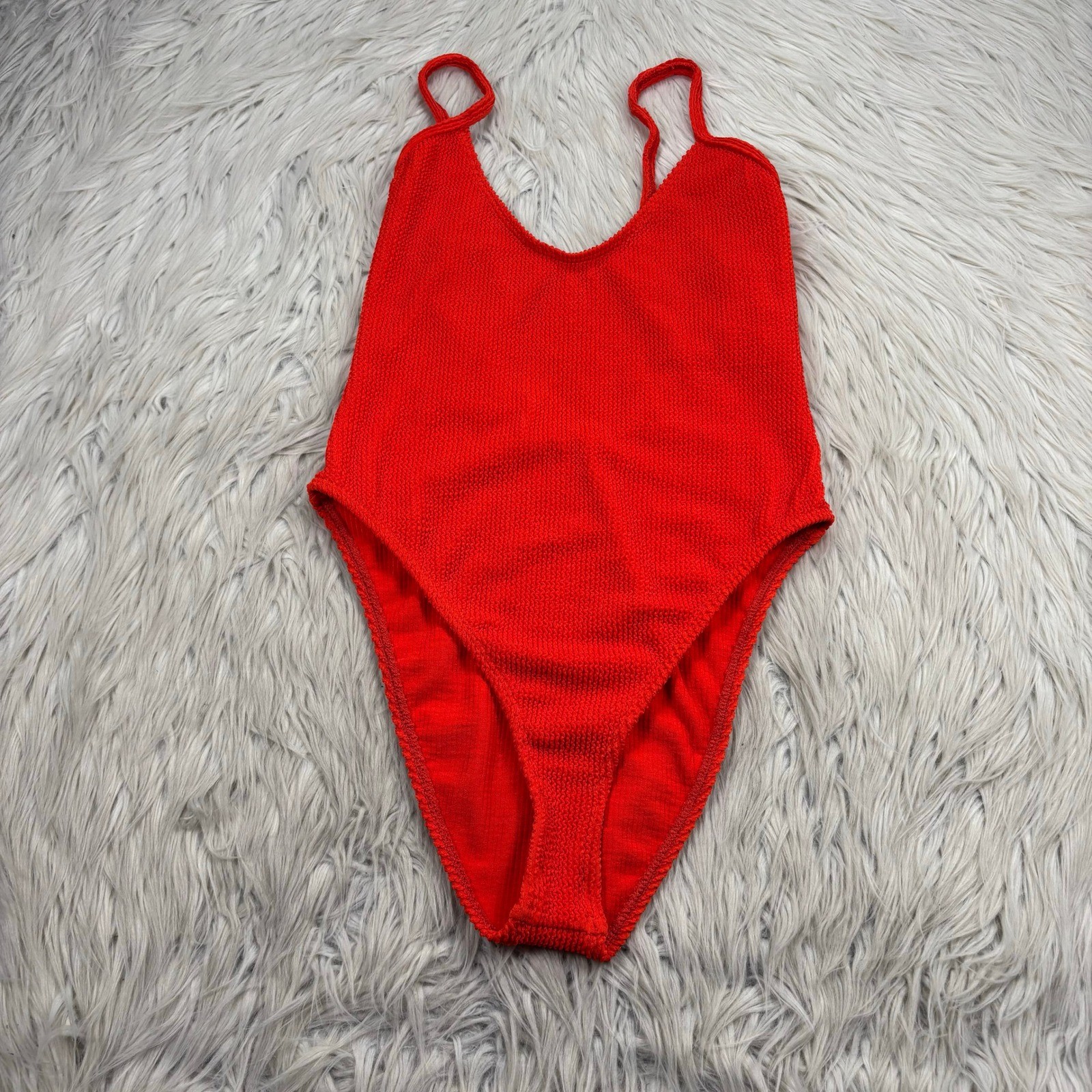 Good American Women’s S / M (1/2) Red Always Fits One Piece Swimsuit Resort