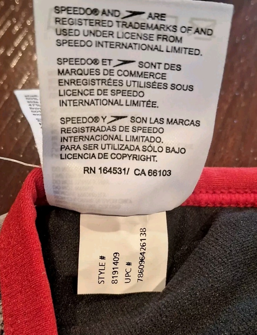 NIB Women’s Competitive Speedo FL Splice Crossback A Size 8|34 Black/Red 972