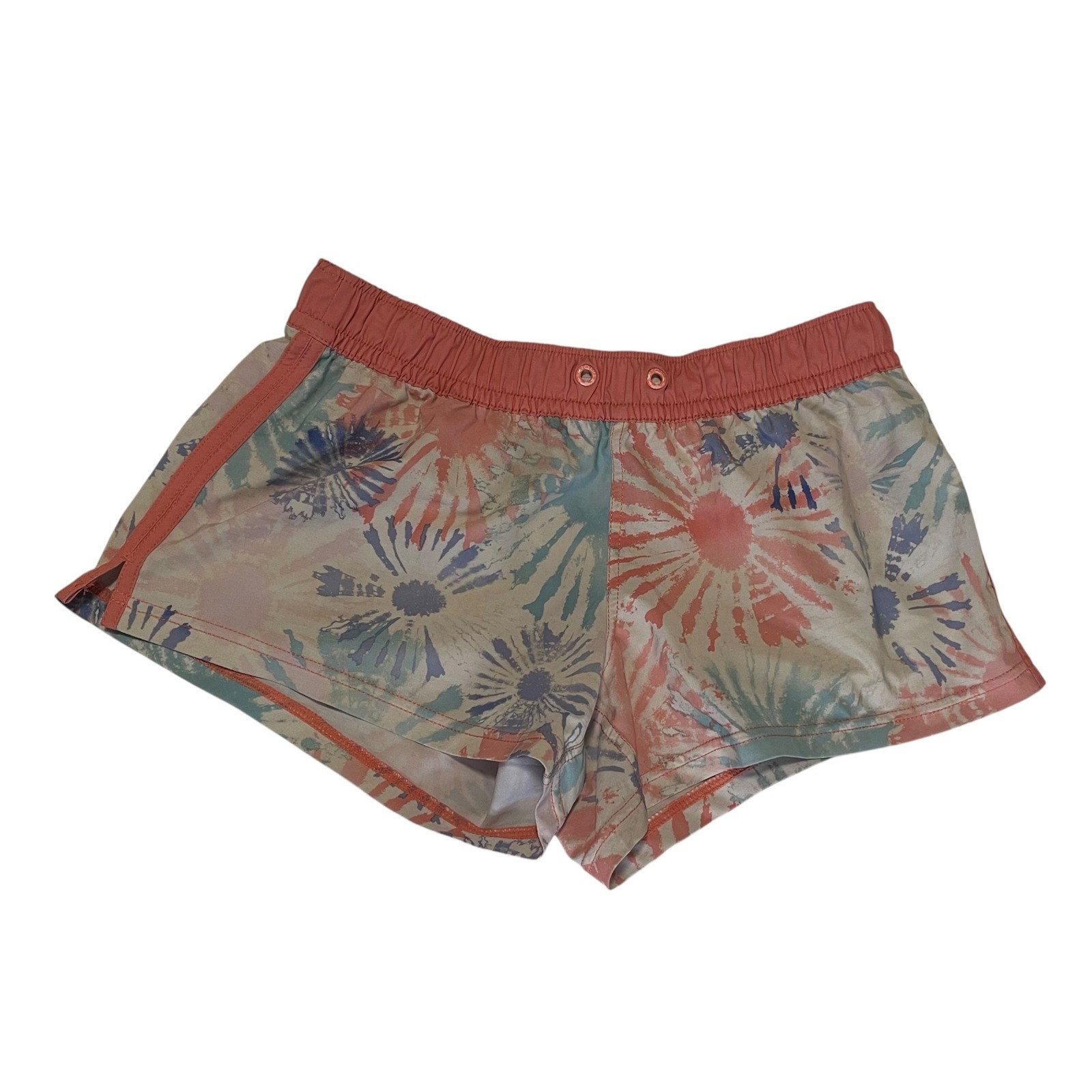Salt Life Floral Board Shorts Swim Trunks Coral Blue Medium Elastic Waist