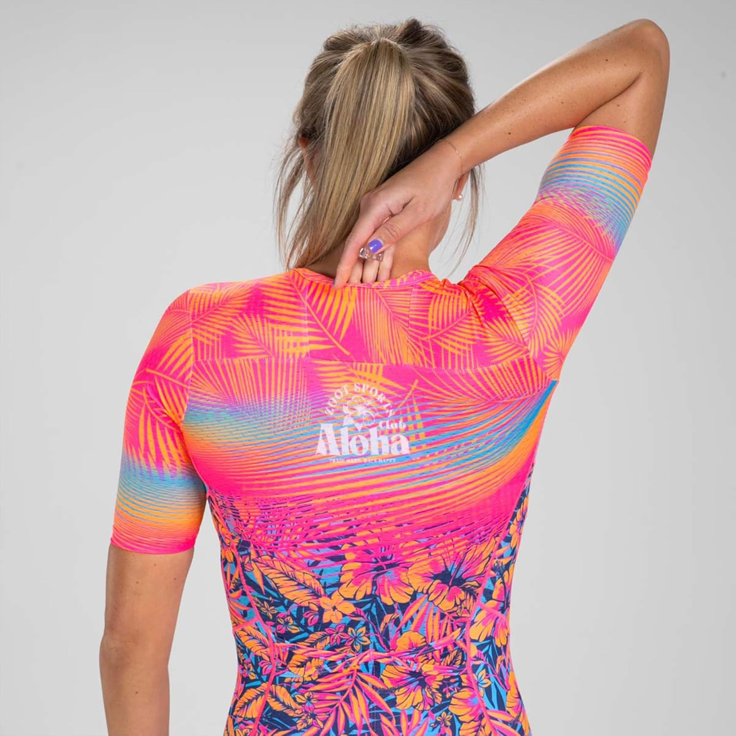 Women’S LTD Tri Aero Fz Racesuit, Short Sleeve Aerodynamic Cycle Race Swim Bike