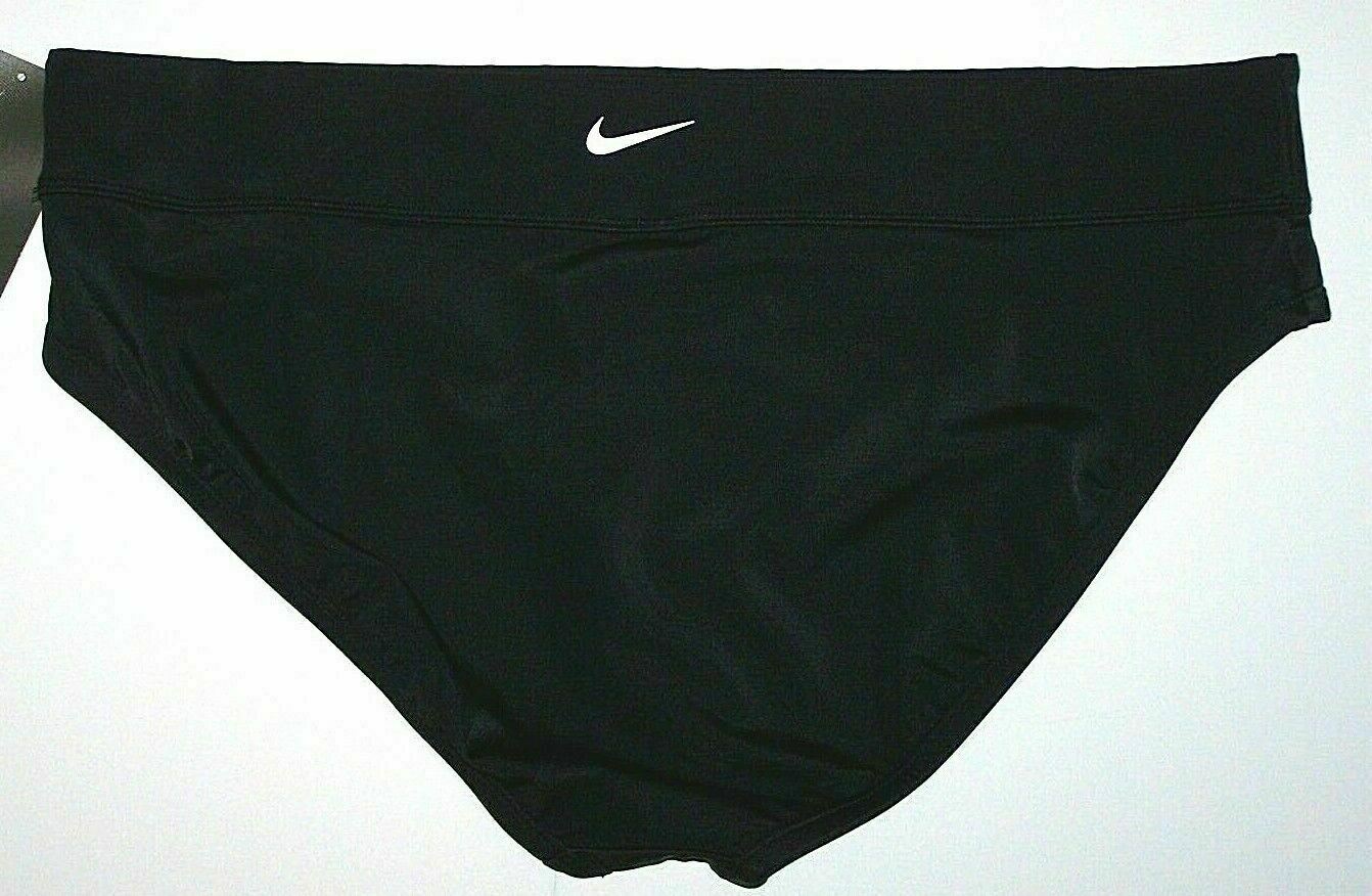 Nike Full Bottom Swimsuit Swimwear Swim Hipster Bikini Lined Beachwear, Black