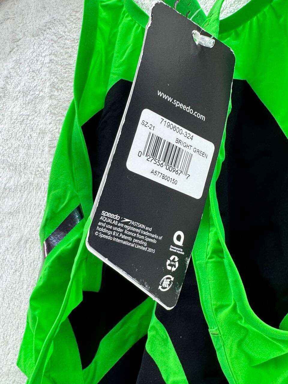 NWT – Speedo Women’s Lzr Racer X Open Back Kneeskin Swimsuit Bright Green Sz 21
