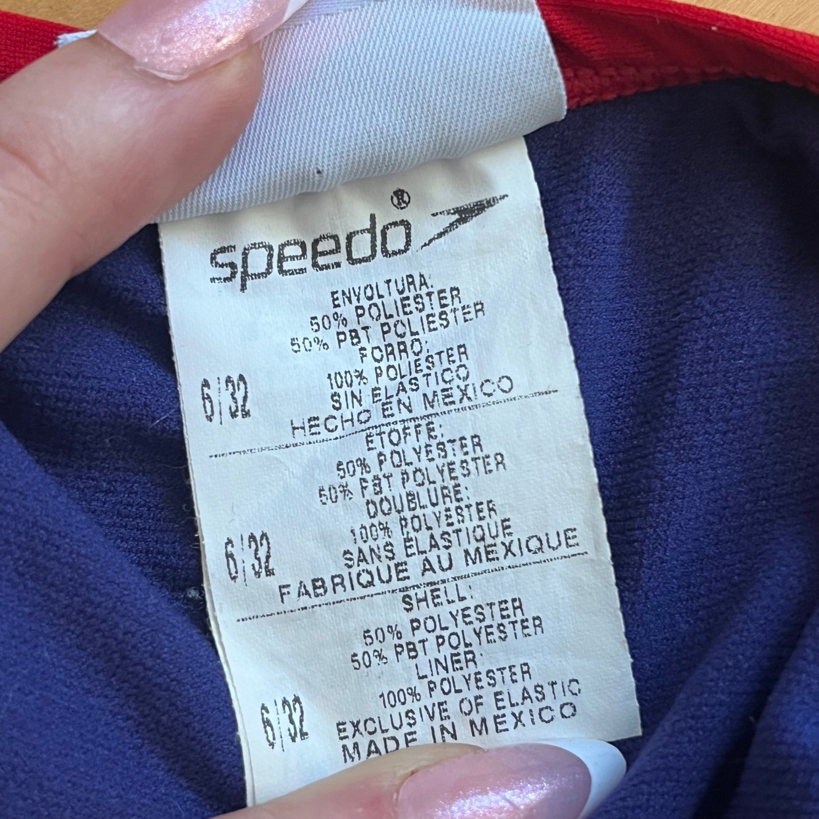 Speedo Red One Piece Swimsuit SAUVETEUR Endurance+ Lifeguard Swimwear Size 6 32