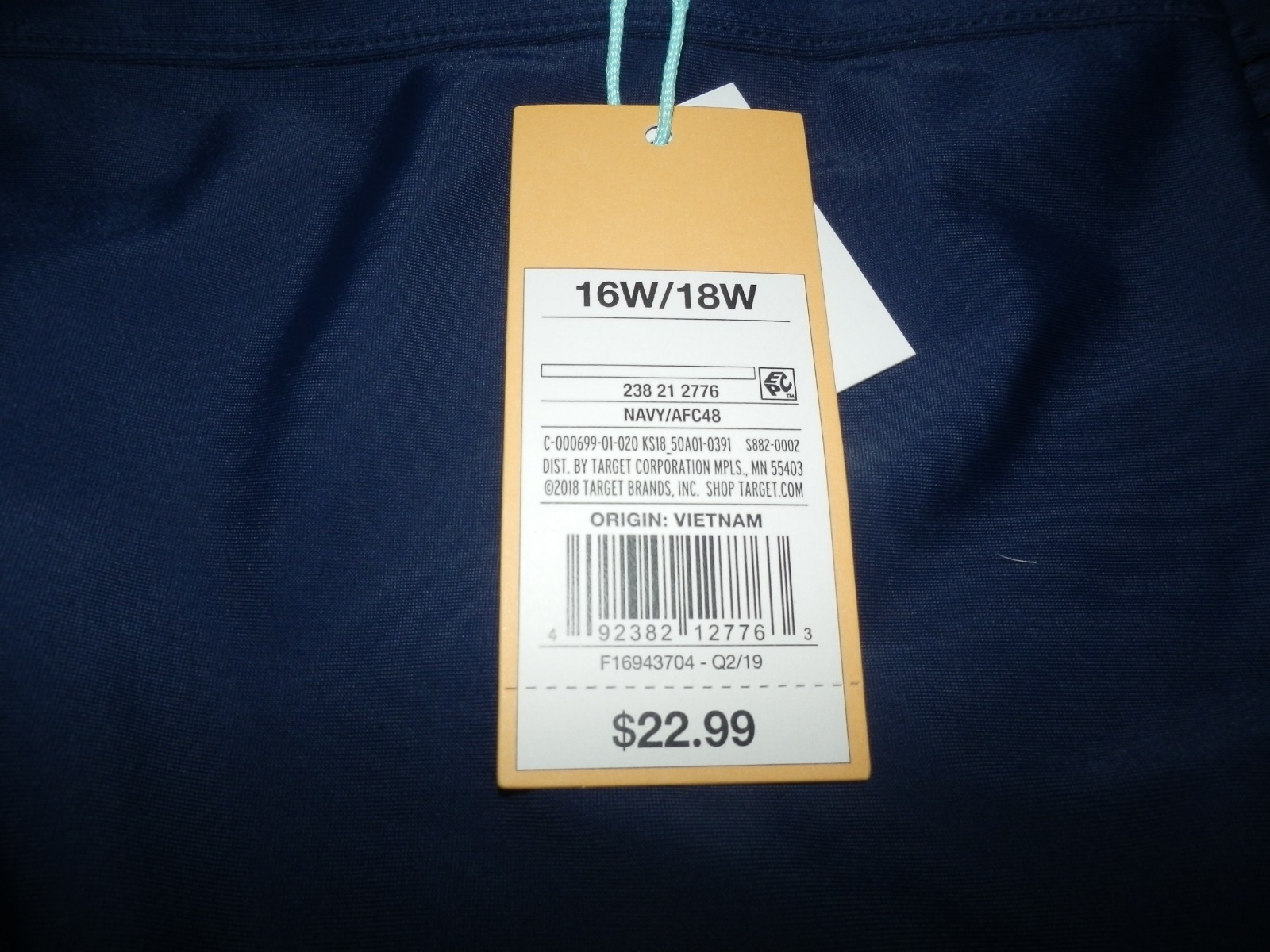 NEW Womens 16W 18W Kona Sol BLUE SWIM Bathing Suit Bottoms Panty High Waisted