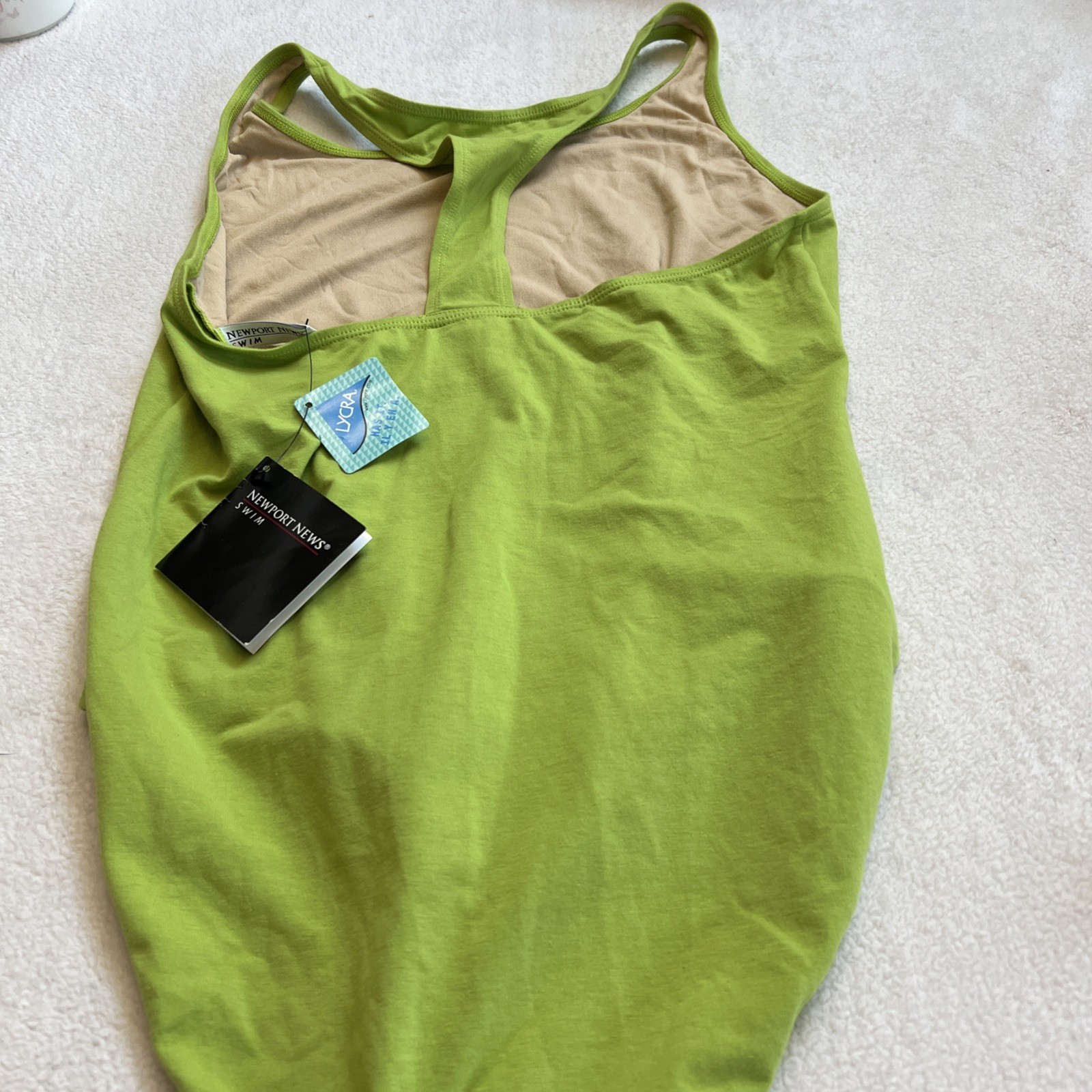 Women’s Green Solid One-Piece Sleeveless Racerback Swimsuit Style Size 18W
