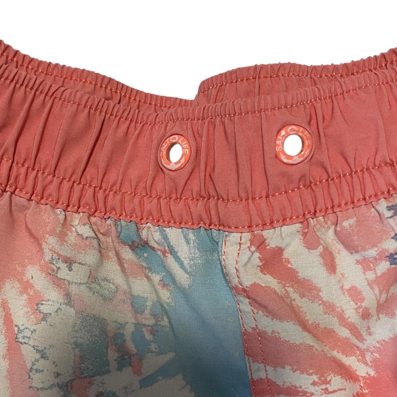 Salt Life Floral Board Shorts Swim Trunks Coral Blue Medium Elastic Waist