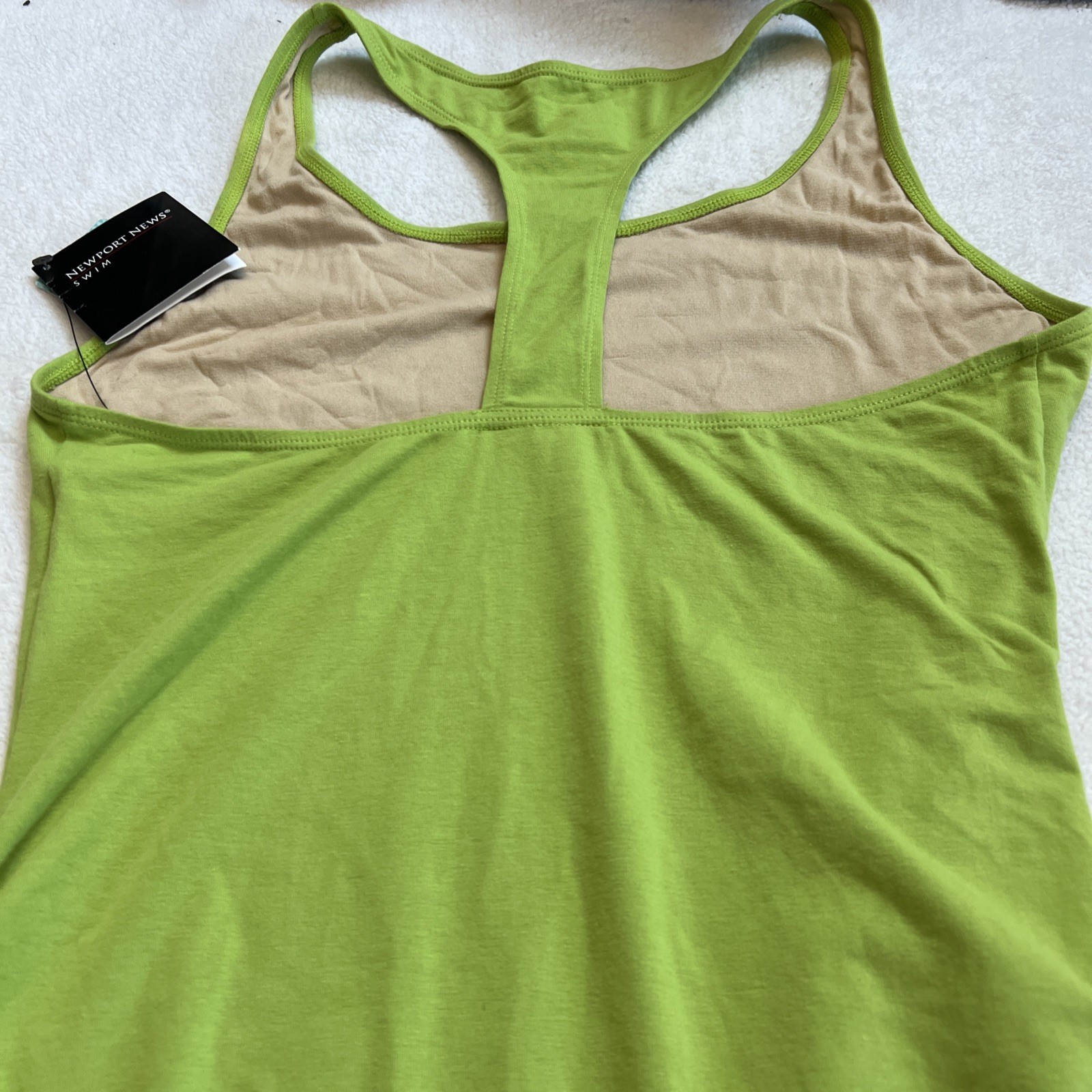 Women’s Green Solid One-Piece Sleeveless Racerback Swimsuit Style Size 18W