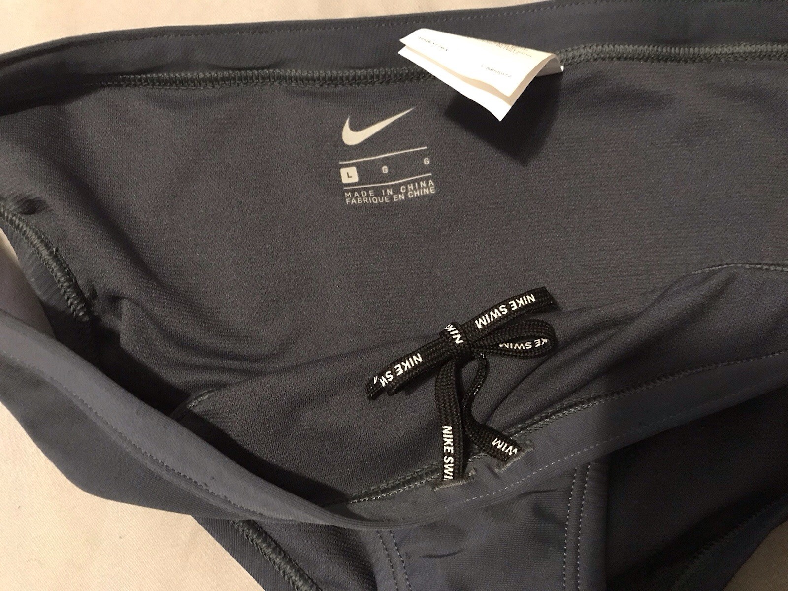 NWT! Nike Athletic Bikini Swim Bottom Metallic blue SZ L 💕