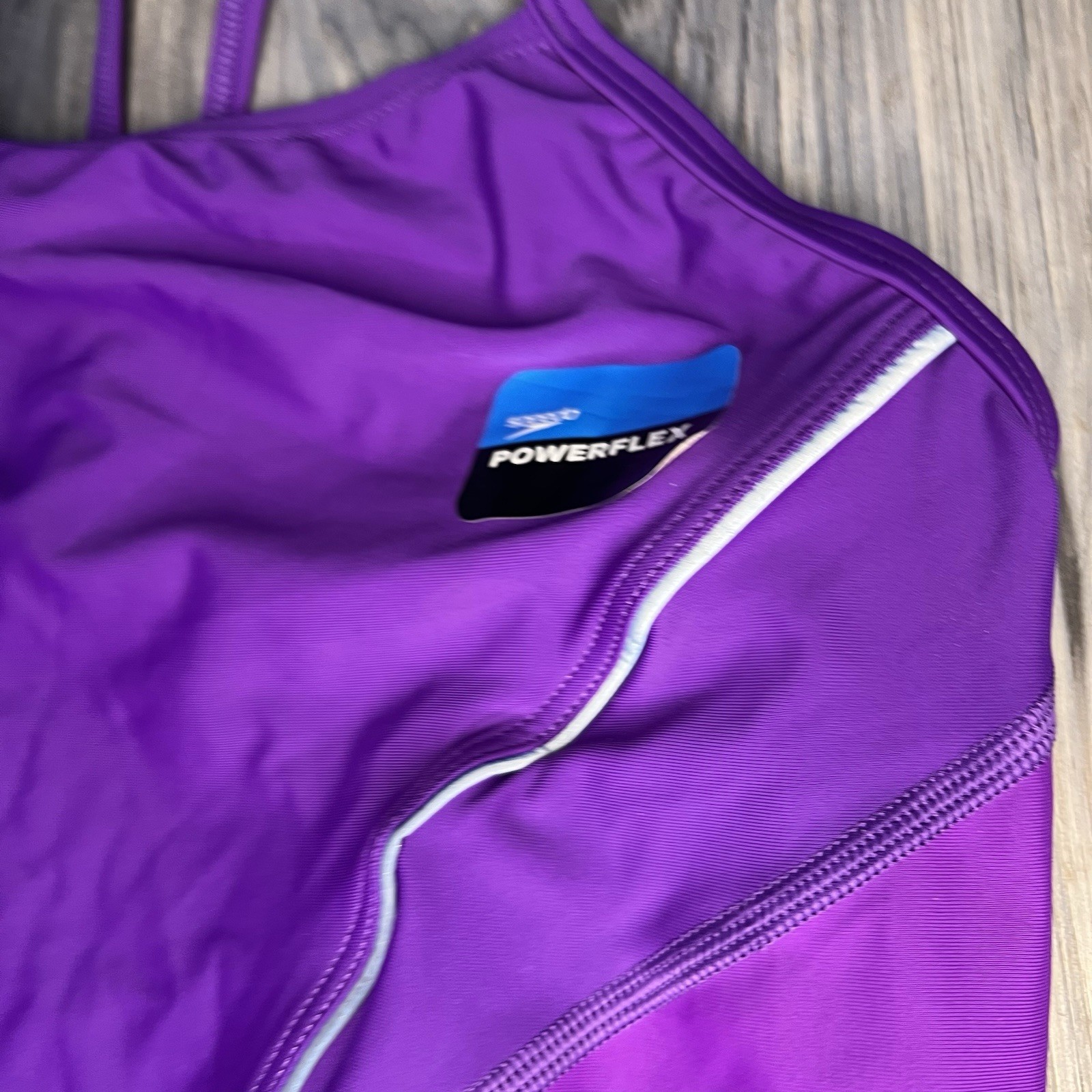 SPEEDO PowerFlex Eco Revolve Splice Energy Back OnePiece Swimsuit M 10/36 Purple