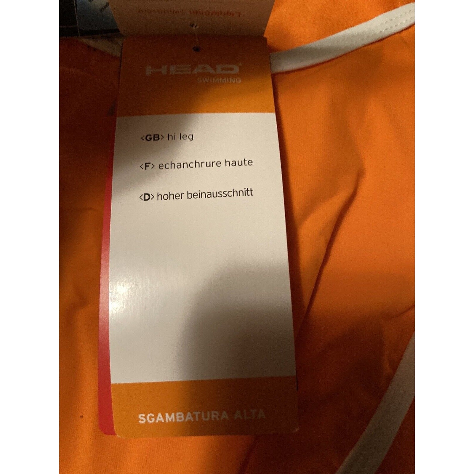 HEAD Womens Swimming Swimsuit LiquidPower Tropic Lady. Orange. Size 34. Open Box
