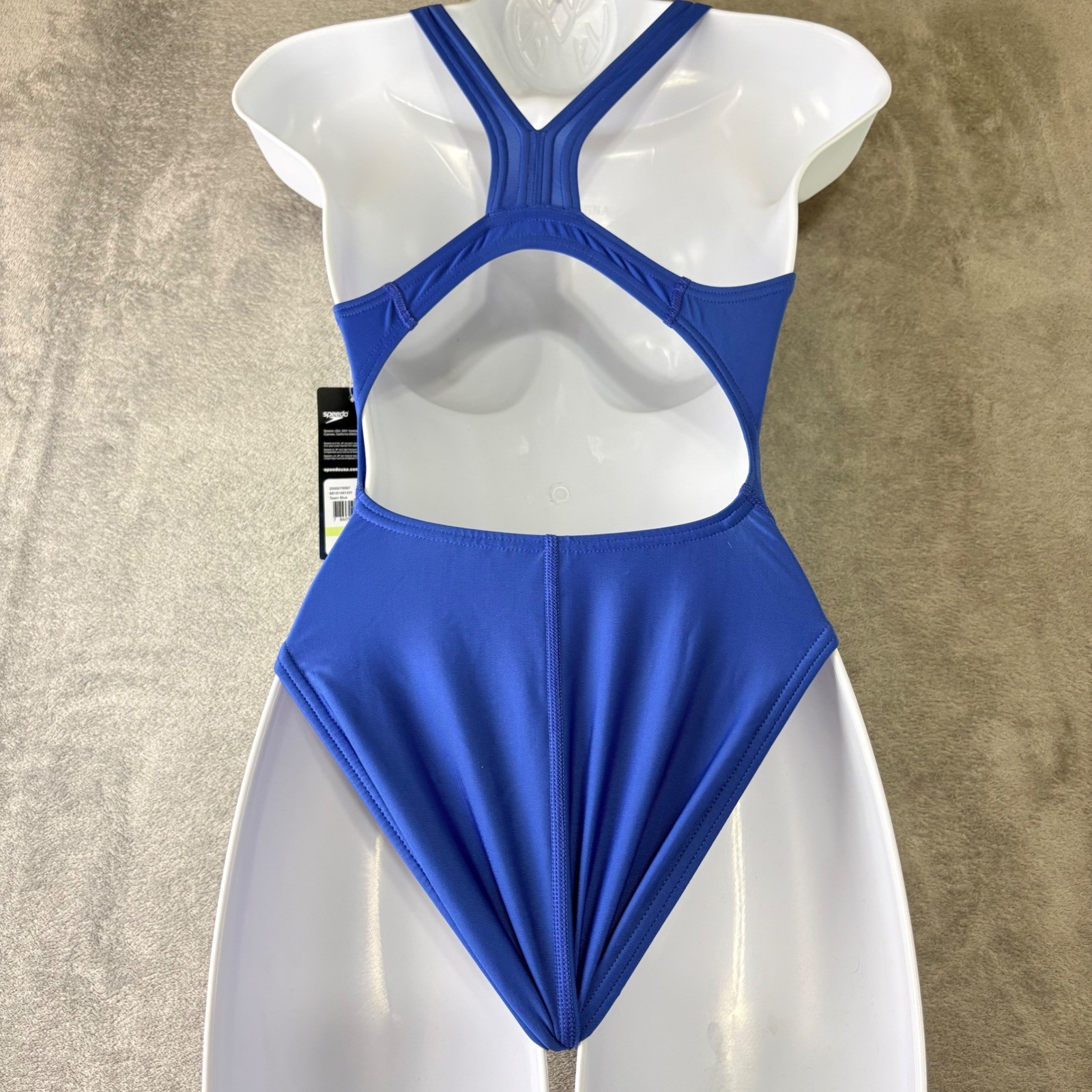 Speedo Women 30 Team Blue One Piece Swimsuit Racerback Performance Training New