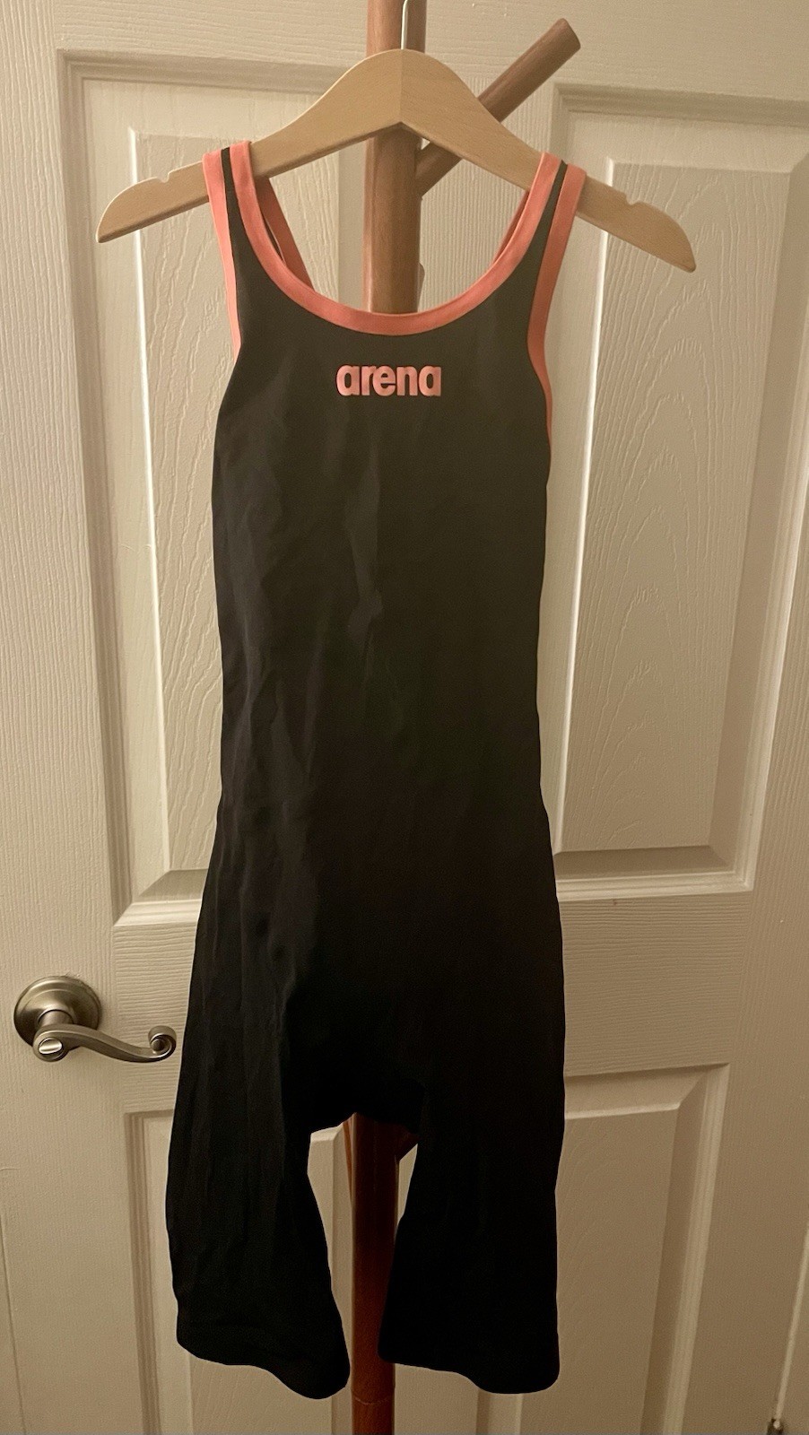 Arena Women’s Competitive Kneesuit Swimsuit US Size 22 Black/Salmon Nylon
