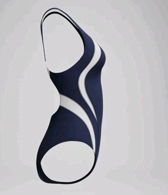 Women’s Speedo Swimsuit Size 4 | Fusion Splice One Piece, Navy, Hydrobra