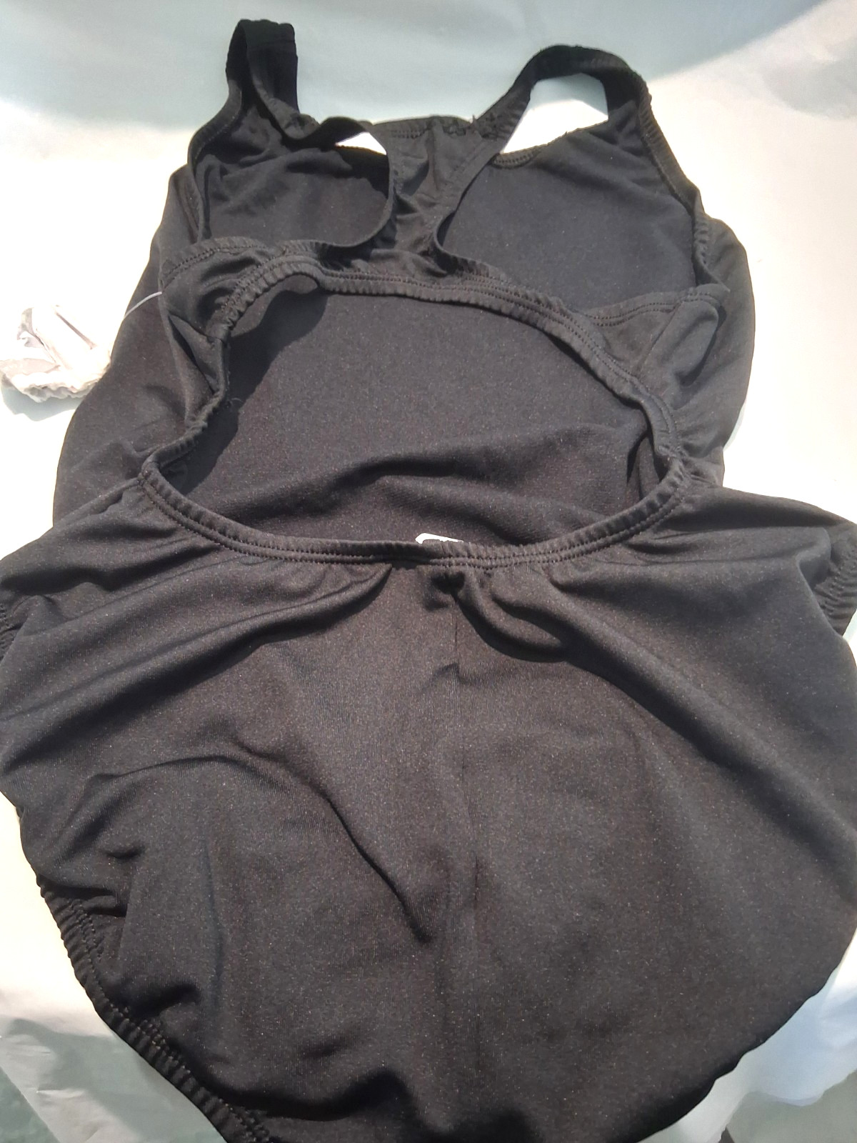 Dolphin Onepiece Swimsuit Aqua Shape Conservative Size XL Black New
